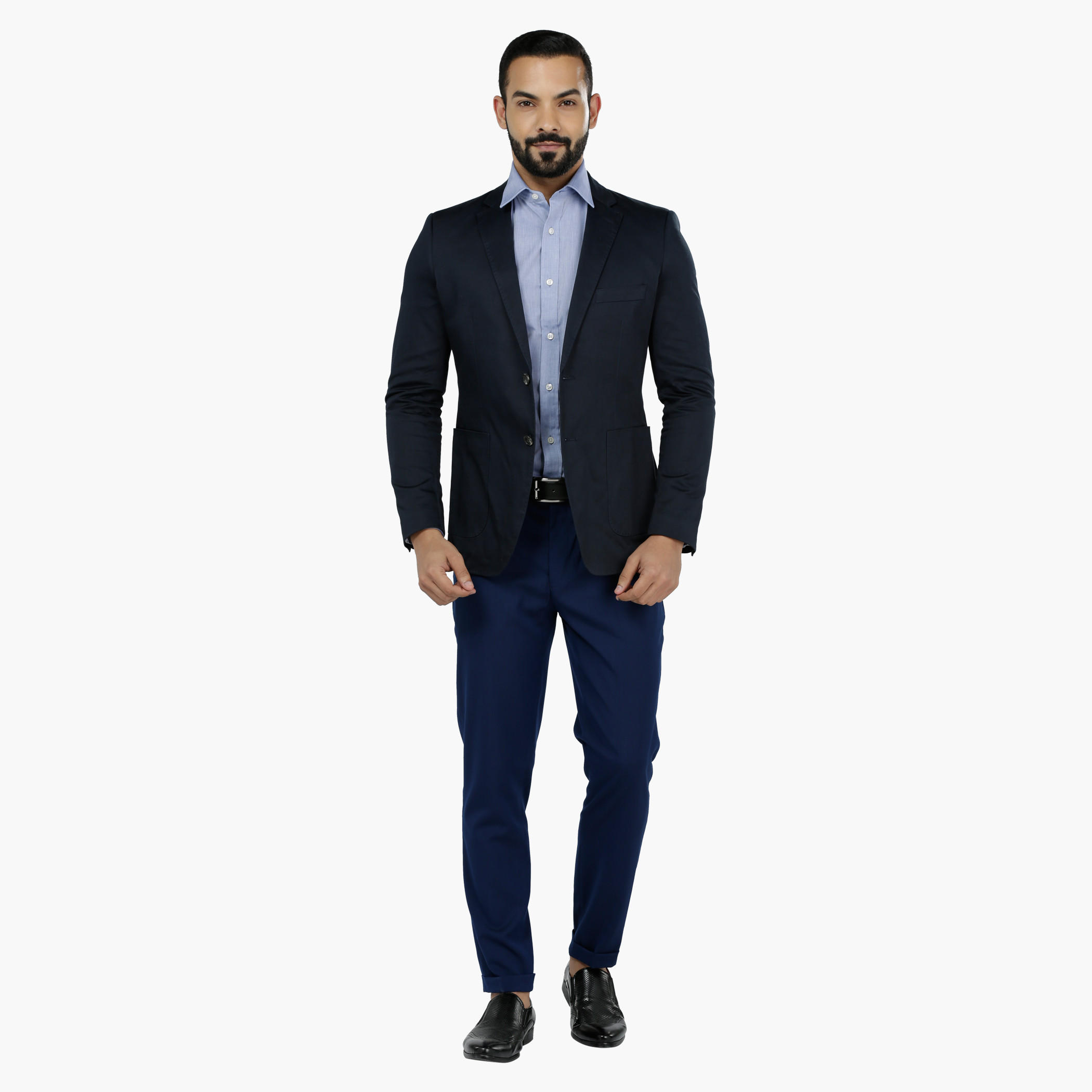 Woven Blazer with Patch Pocket in Slim Fit-men-winterwear-jacketsandblazers-image-5