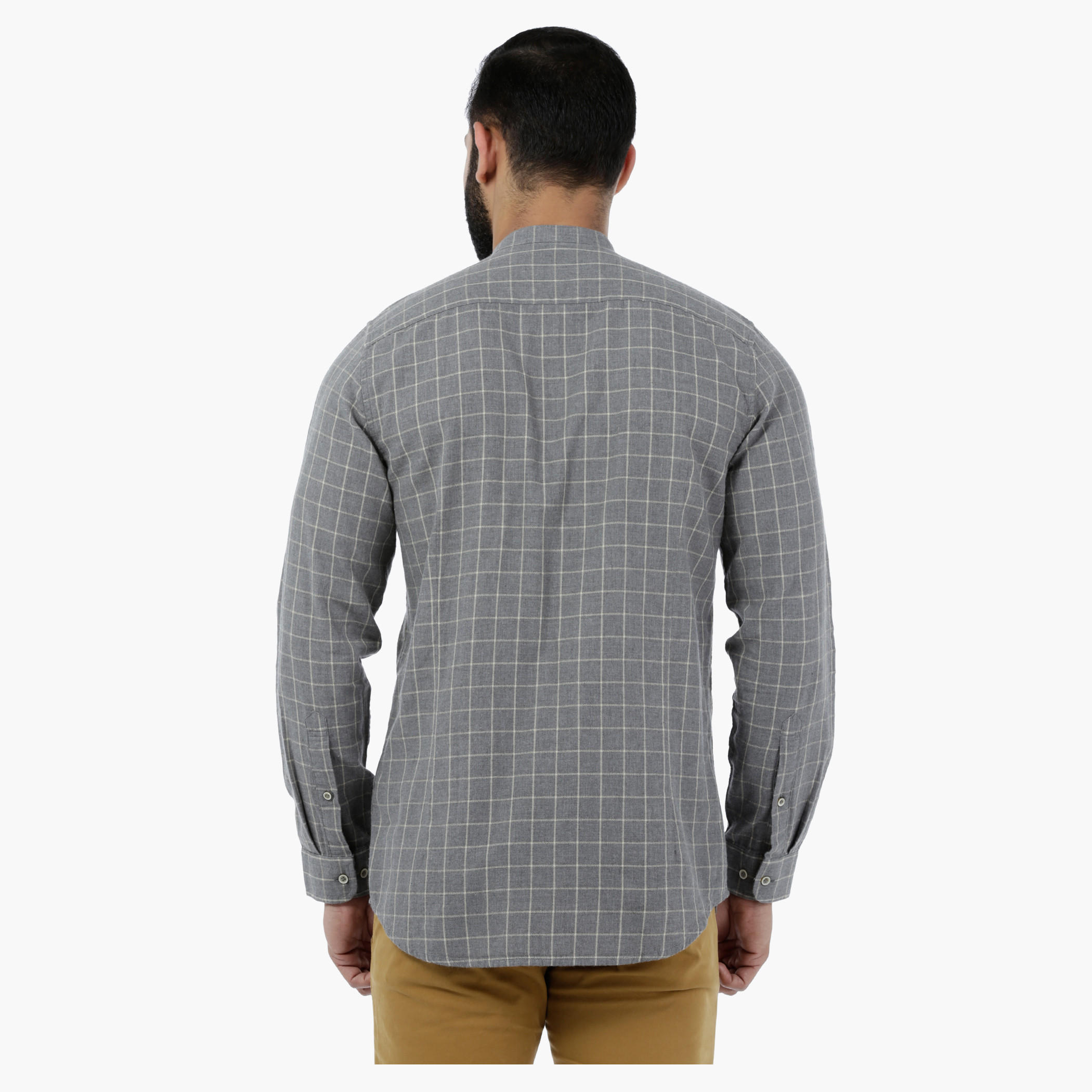 Chequered Melange Full-sleeved Shirt-men-clothing-shirts-image-2