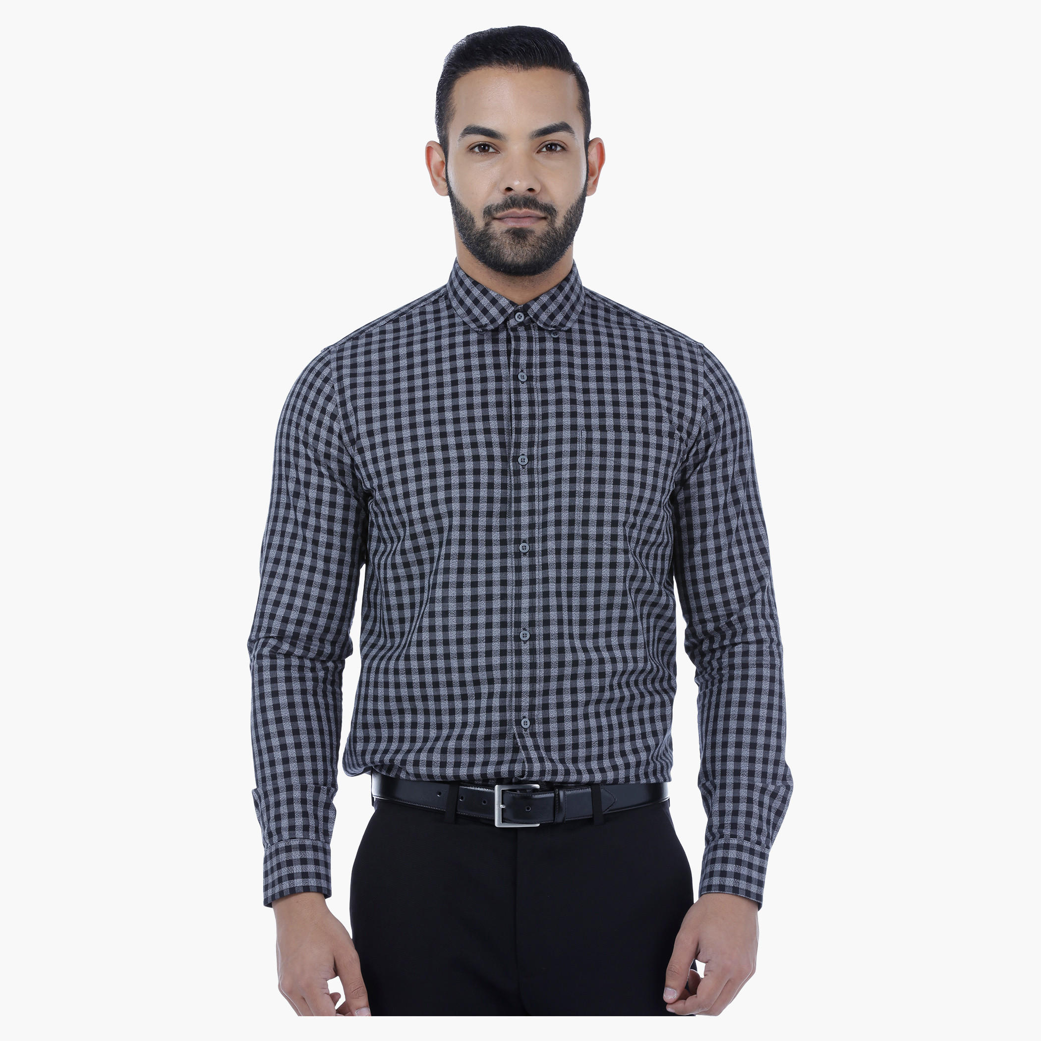 Chequered Shirt with Long Sleeves-men-clothing-shirts-image-5