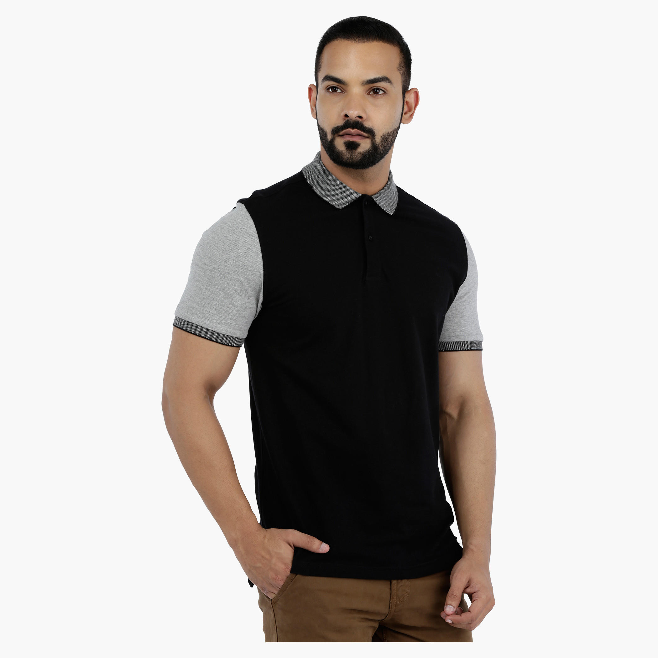 Short Sleeves Polo Neck T-Shirt-men-clothing-tshirtsandpolos-polos-image-1