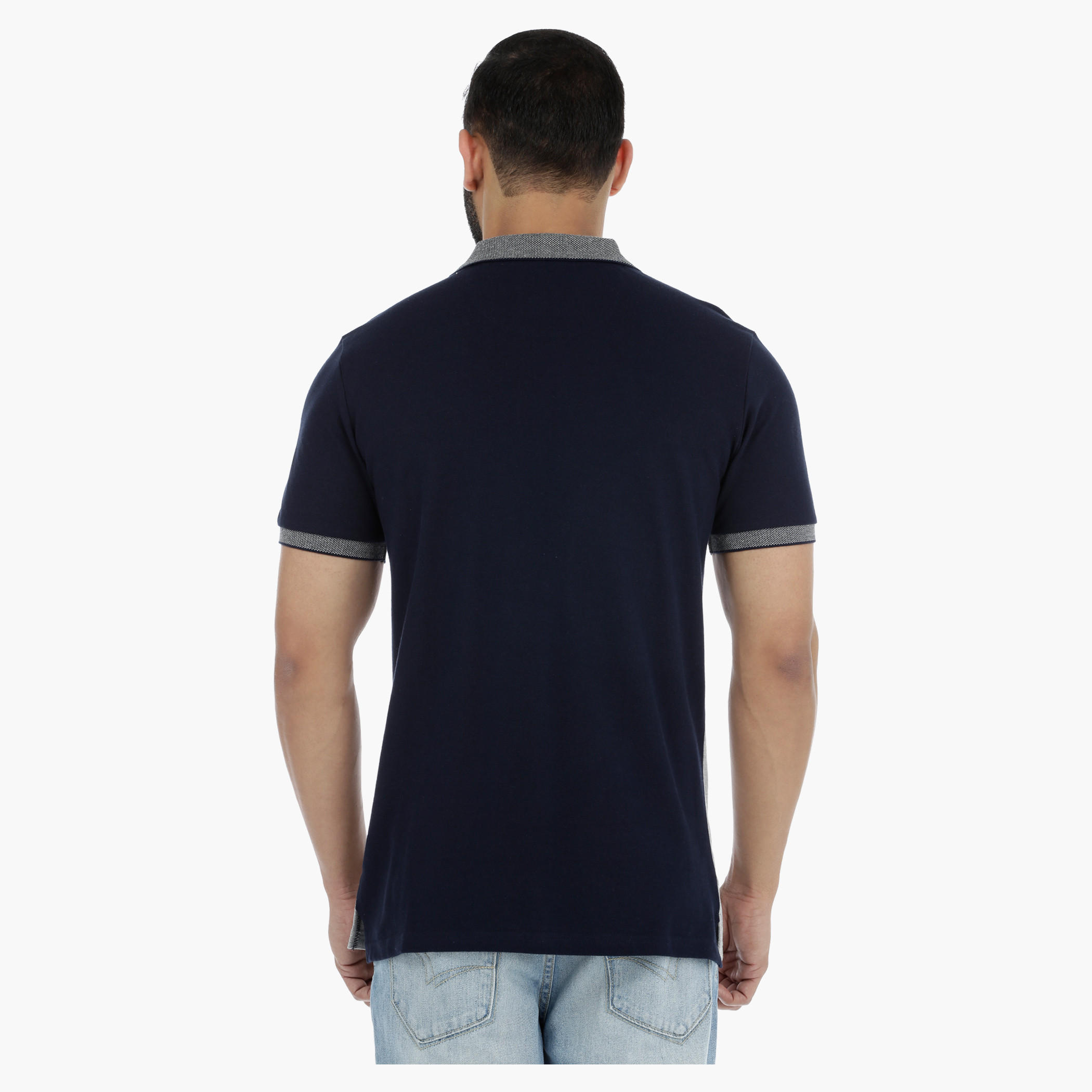 Polo Neck T-Shirt with Short Sleeves-men-clothing-tshirtsandpolos-polos-image-2