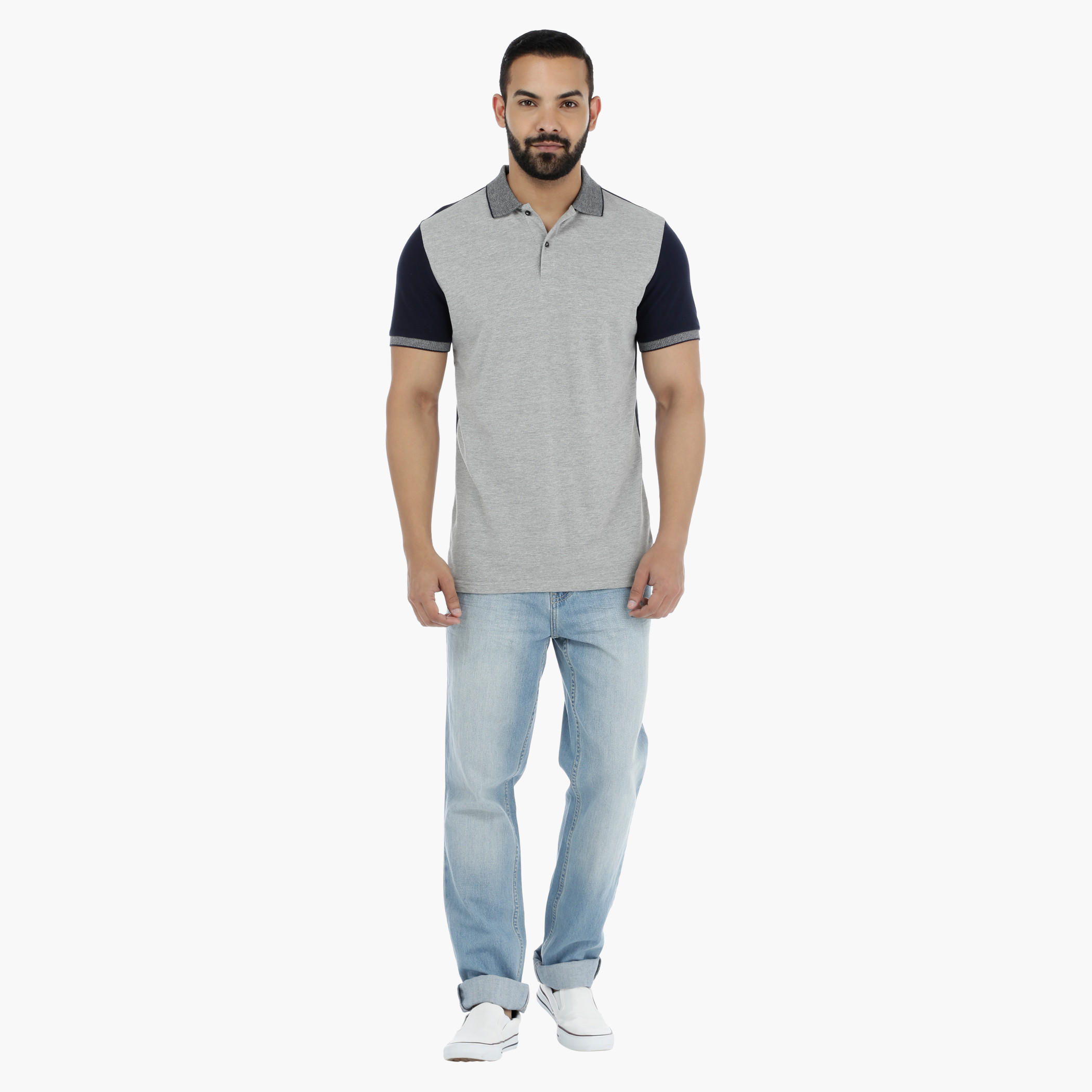 Polo Neck T-Shirt with Short Sleeves-men-clothing-tshirtsandpolos-polos-image-5