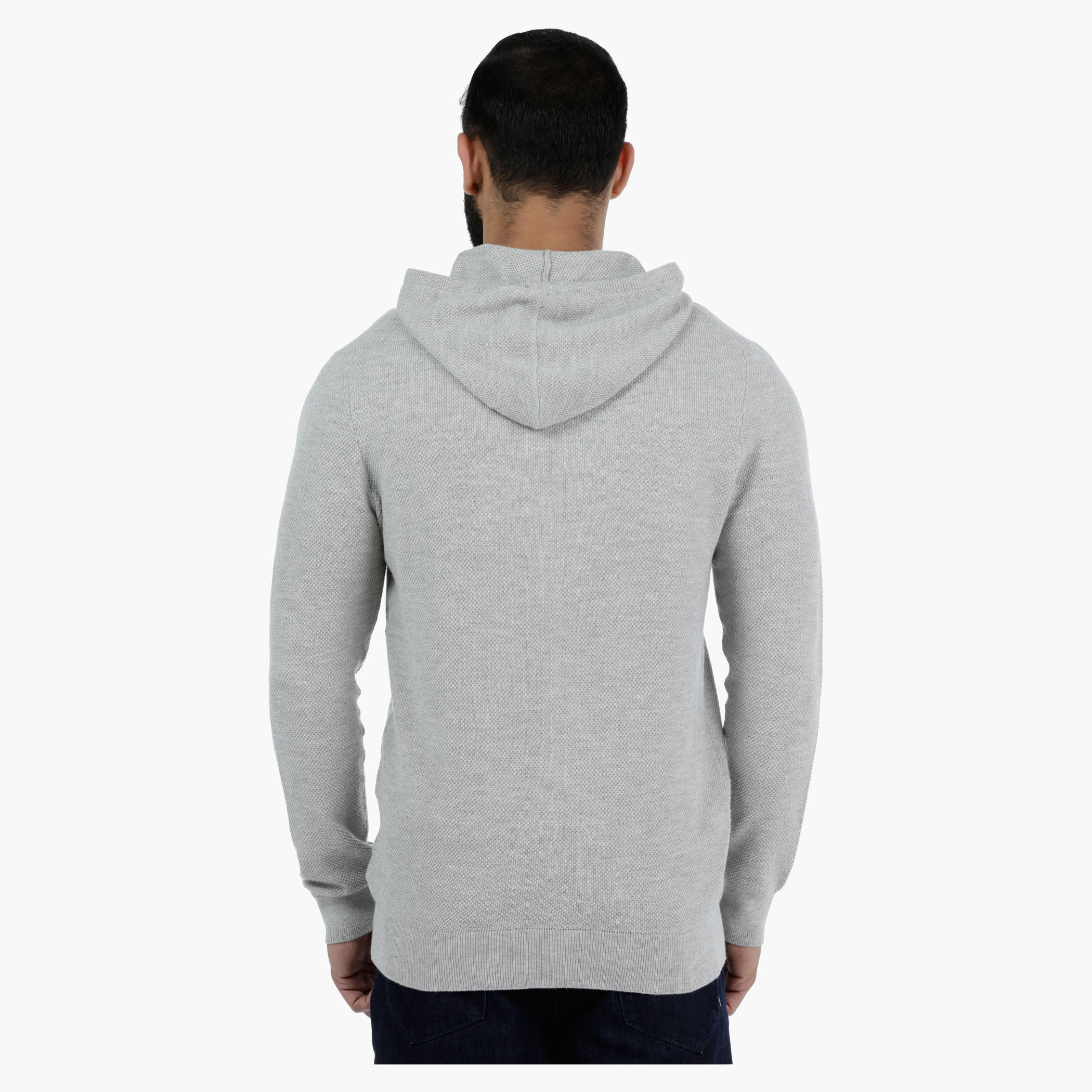 Textured Long Sleeves Sweater with Hood-men-winterwear-hoodiesandsweatshirts-image-2