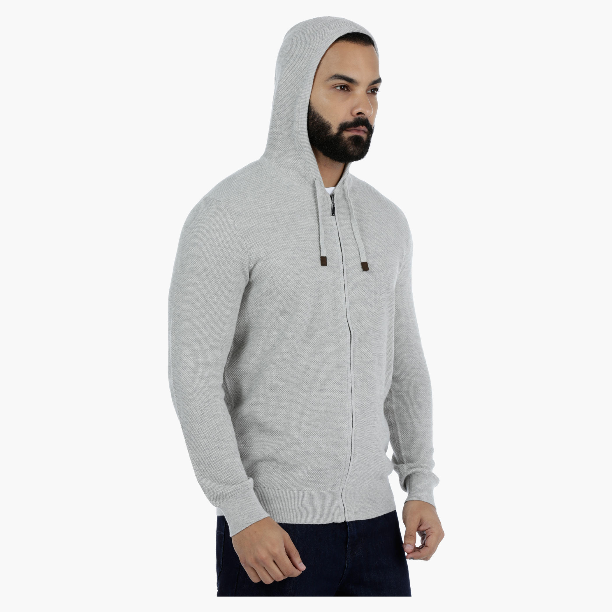 Textured Long Sleeves Sweater with Hood-men-winterwear-hoodiesandsweatshirts-image-3