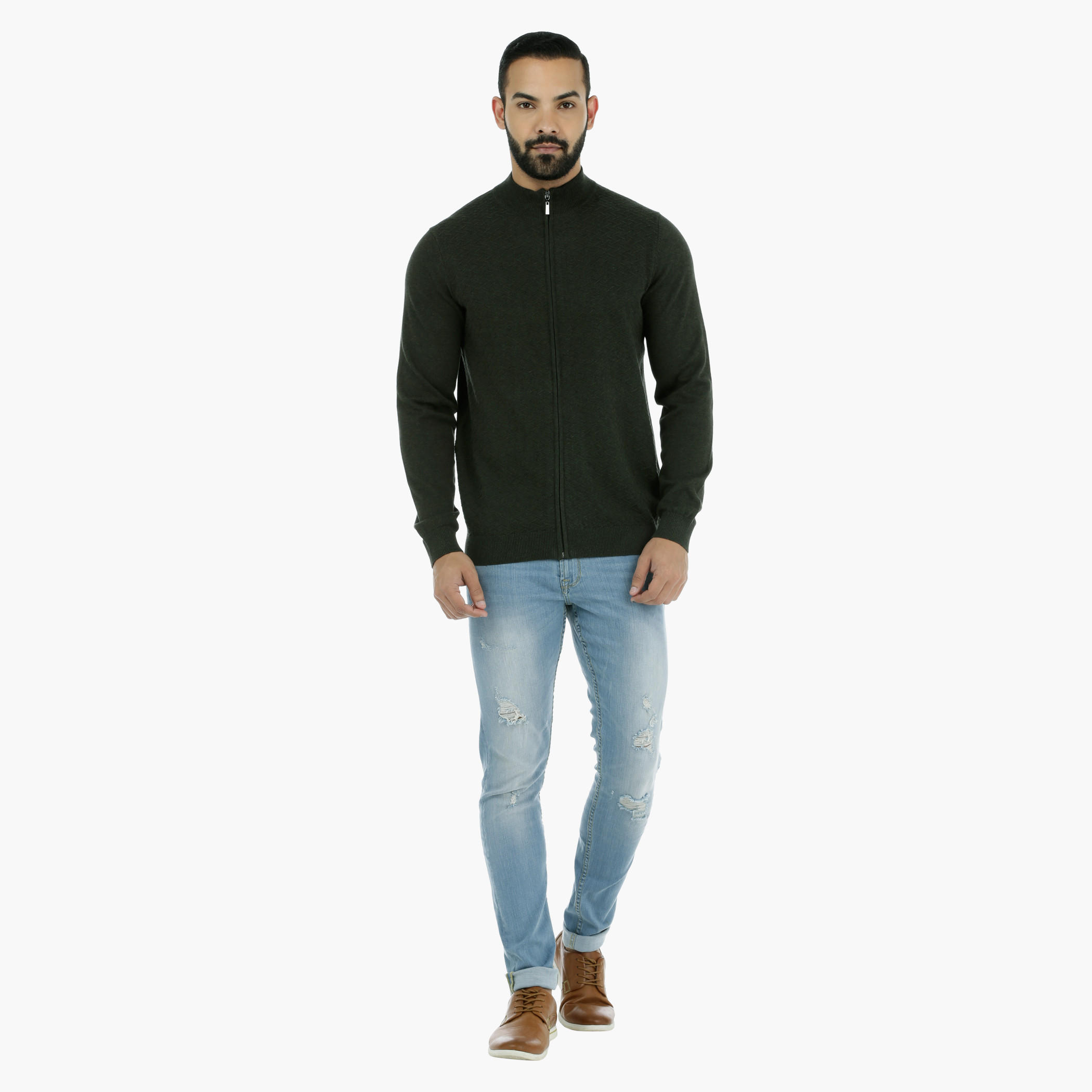 Textured Sweater with Long Sleeves-men-clothing-sweatersandpullovers-image-10