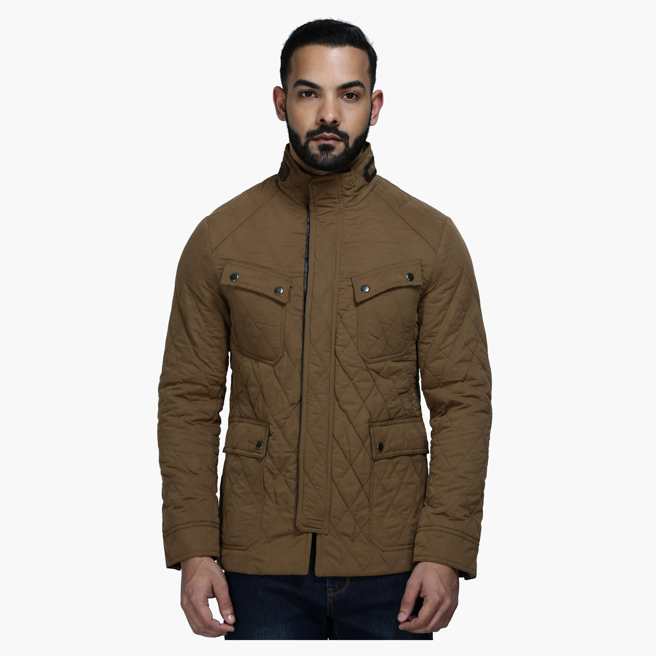 Quilted Polyester Jacket with Long Sleeves in Regular Fit-men-clothing-jacketsandblazers-jackets-image-1