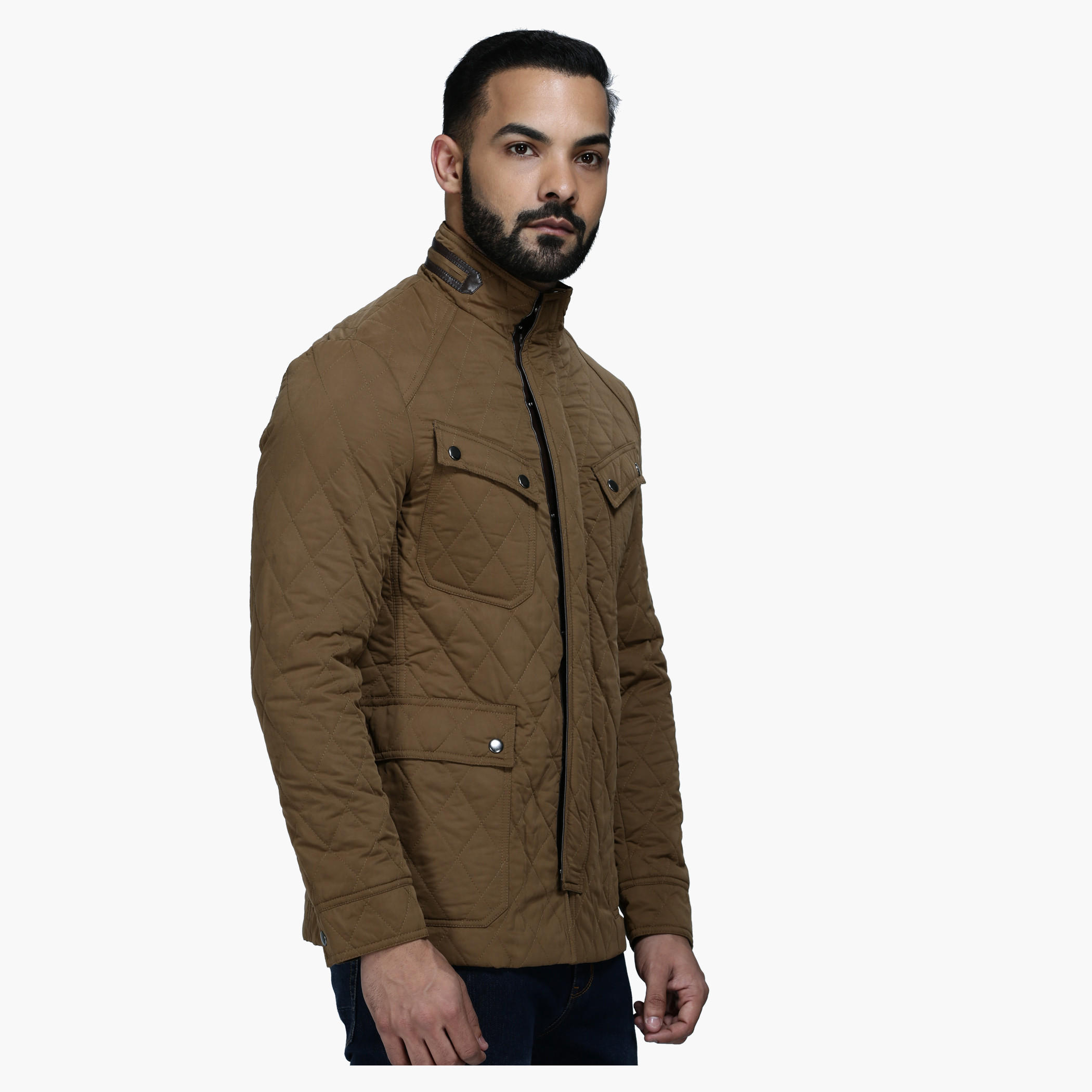 Quilted Polyester Jacket with Long Sleeves in Regular Fit-men-clothing-jacketsandblazers-jackets-image-3