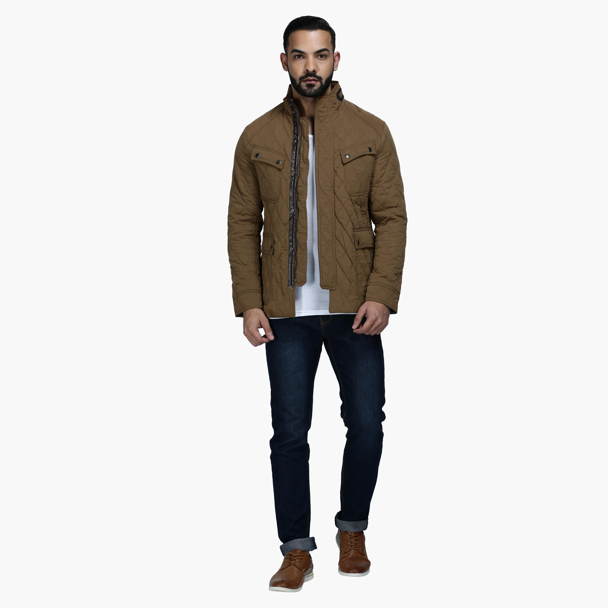 Quilted Polyester Jacket with Long Sleeves in Regular Fit-men-clothing-jacketsandblazers-jackets-image-5
