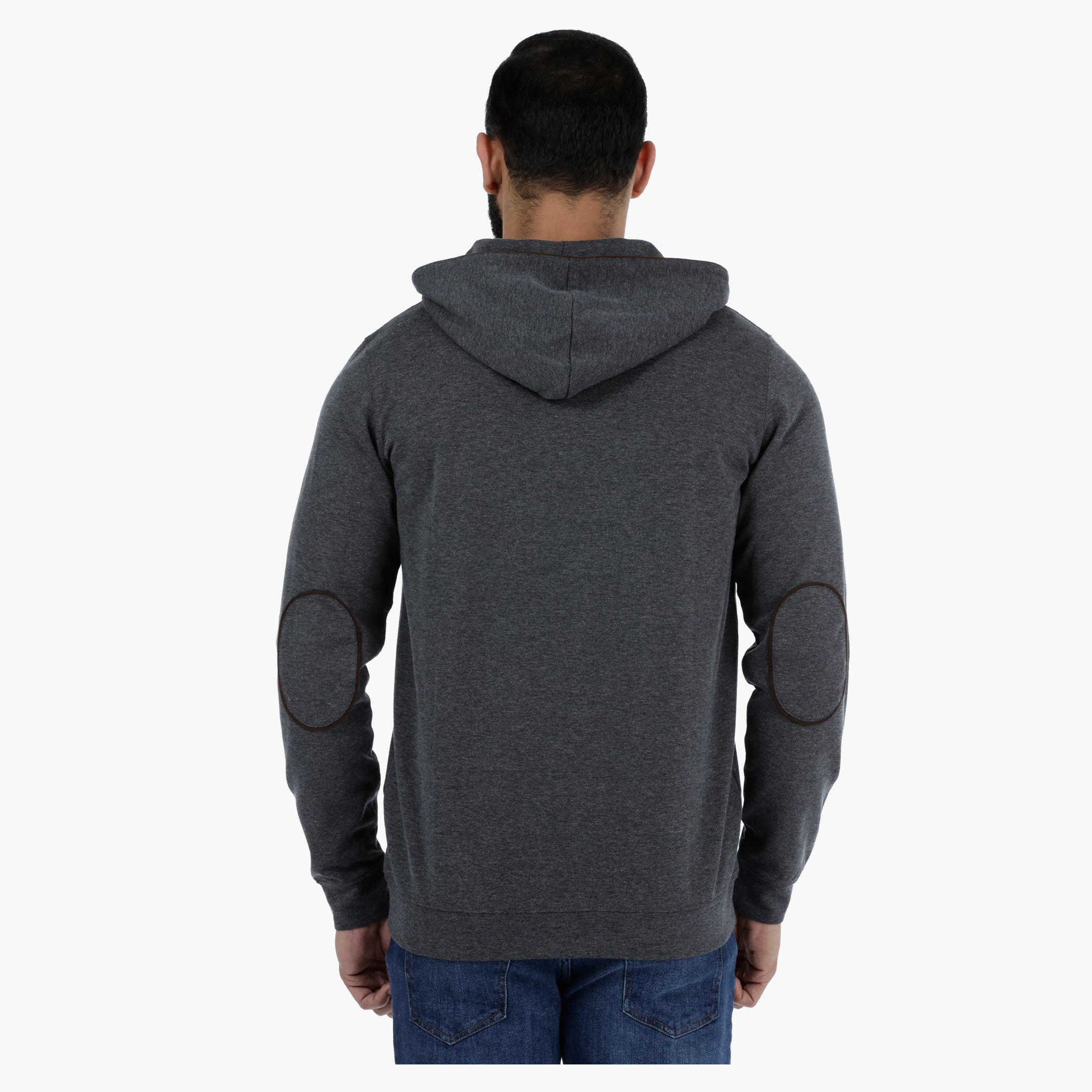Knitted Long Sleeves Melange Jacket with Hood-men-winterwear-hoodiesandsweatshirts-image-2