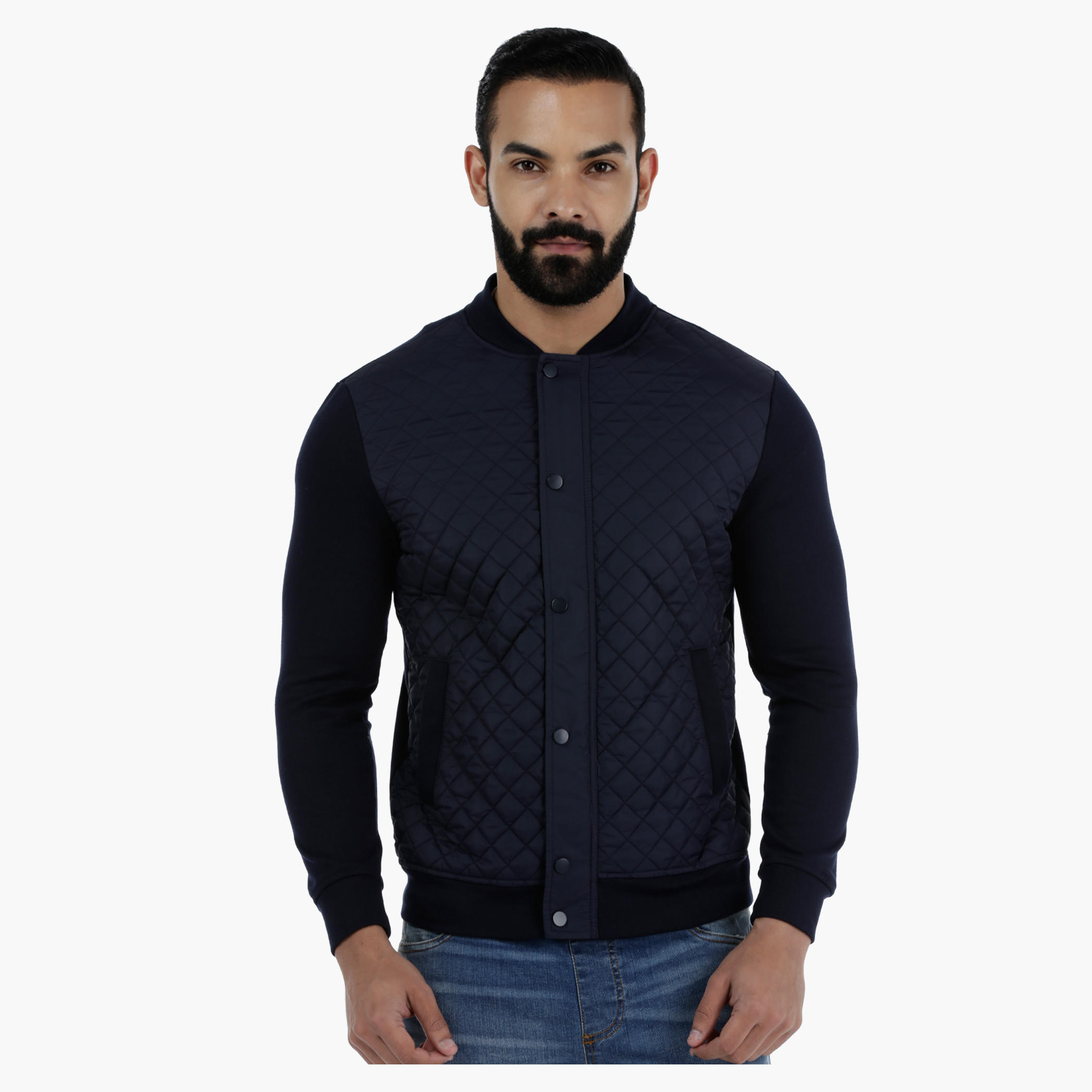 Quilted Long Sleeves Jacket in Slim Fit-men-clothing-jacketsandblazers-jackets-image-1