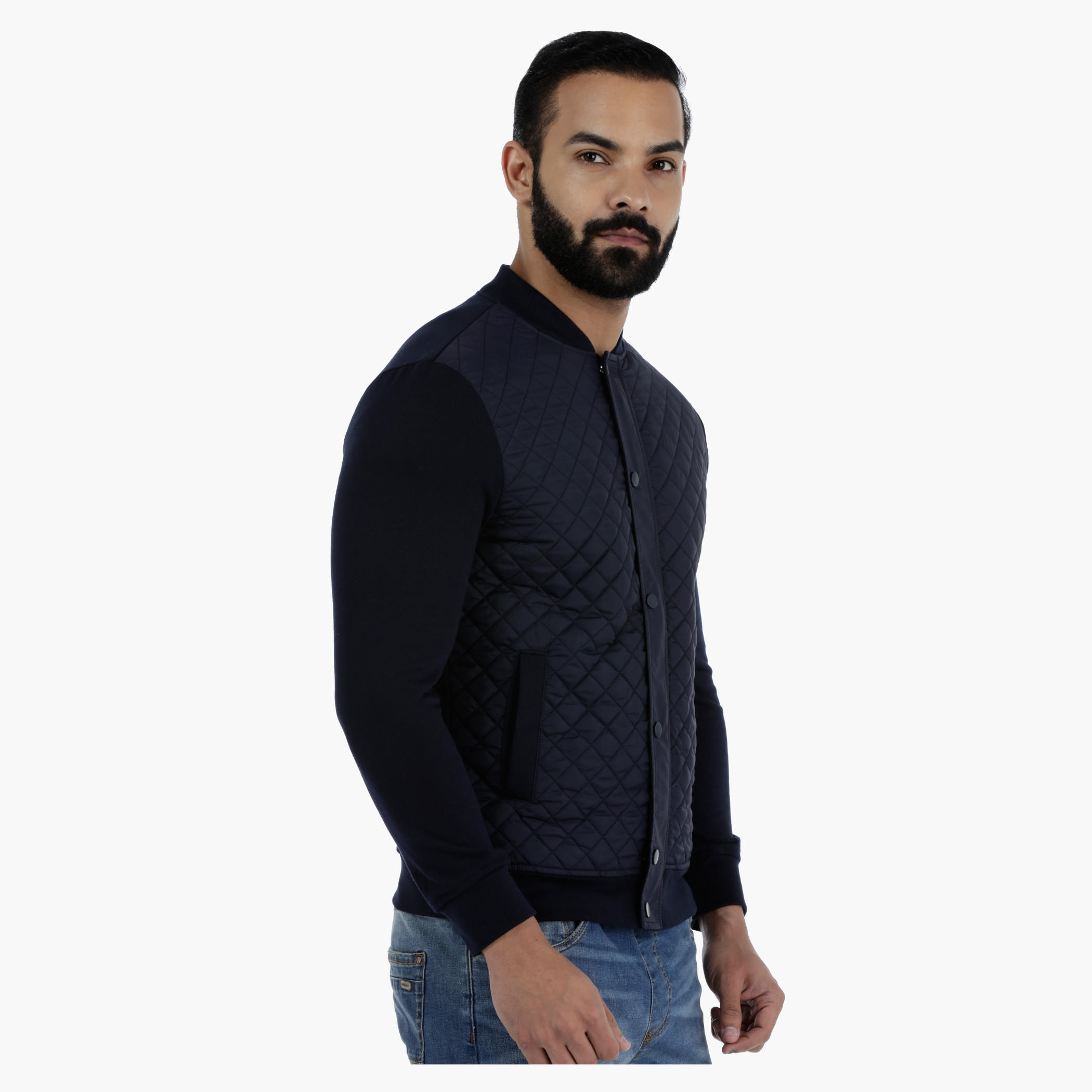 Quilted Long Sleeves Jacket in Slim Fit-men-clothing-jacketsandblazers-jackets-image-3
