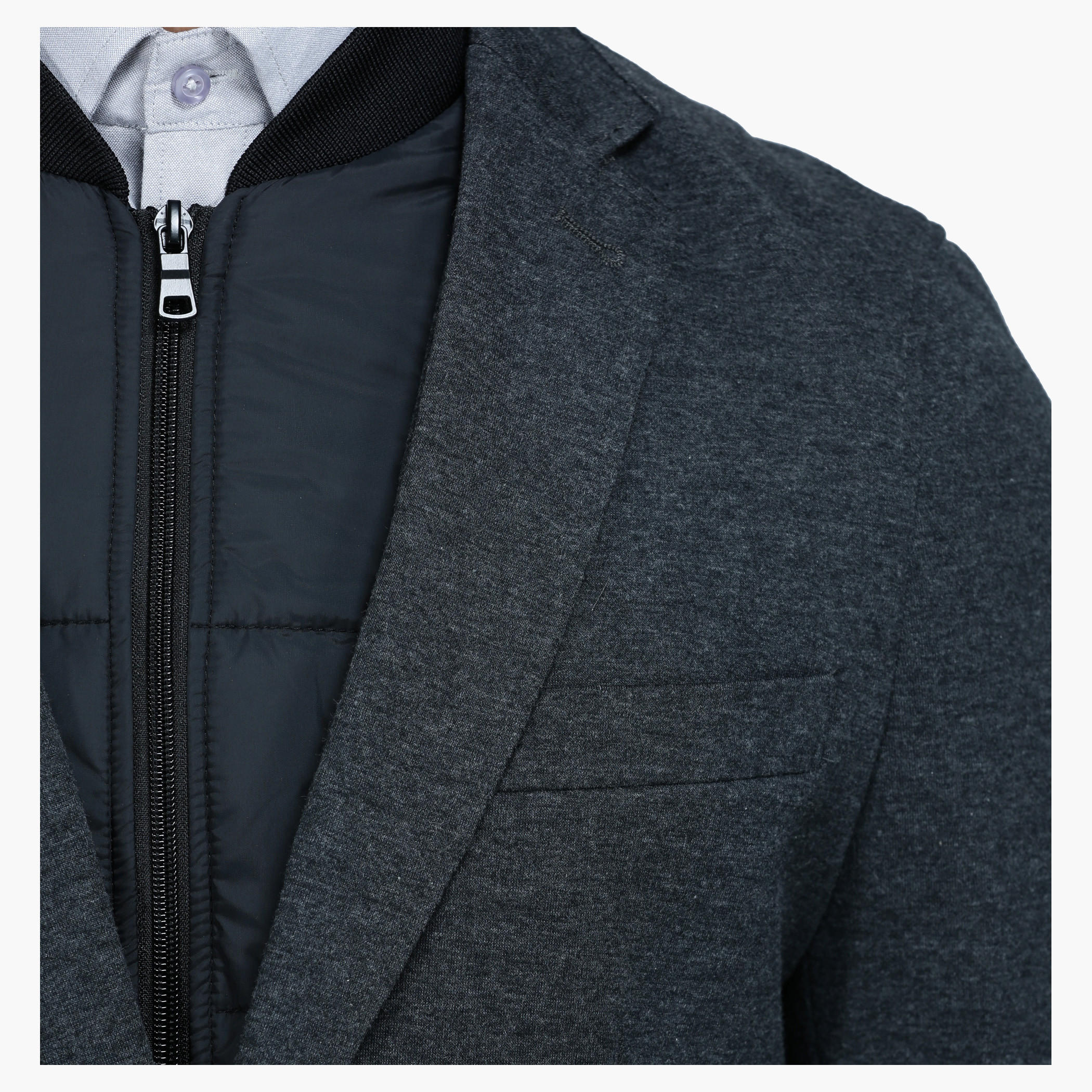 Knit Blazer with Notched Collar and Long Sleeves in Regular Fit-men-winterwear-jacketsandblazers-image-4