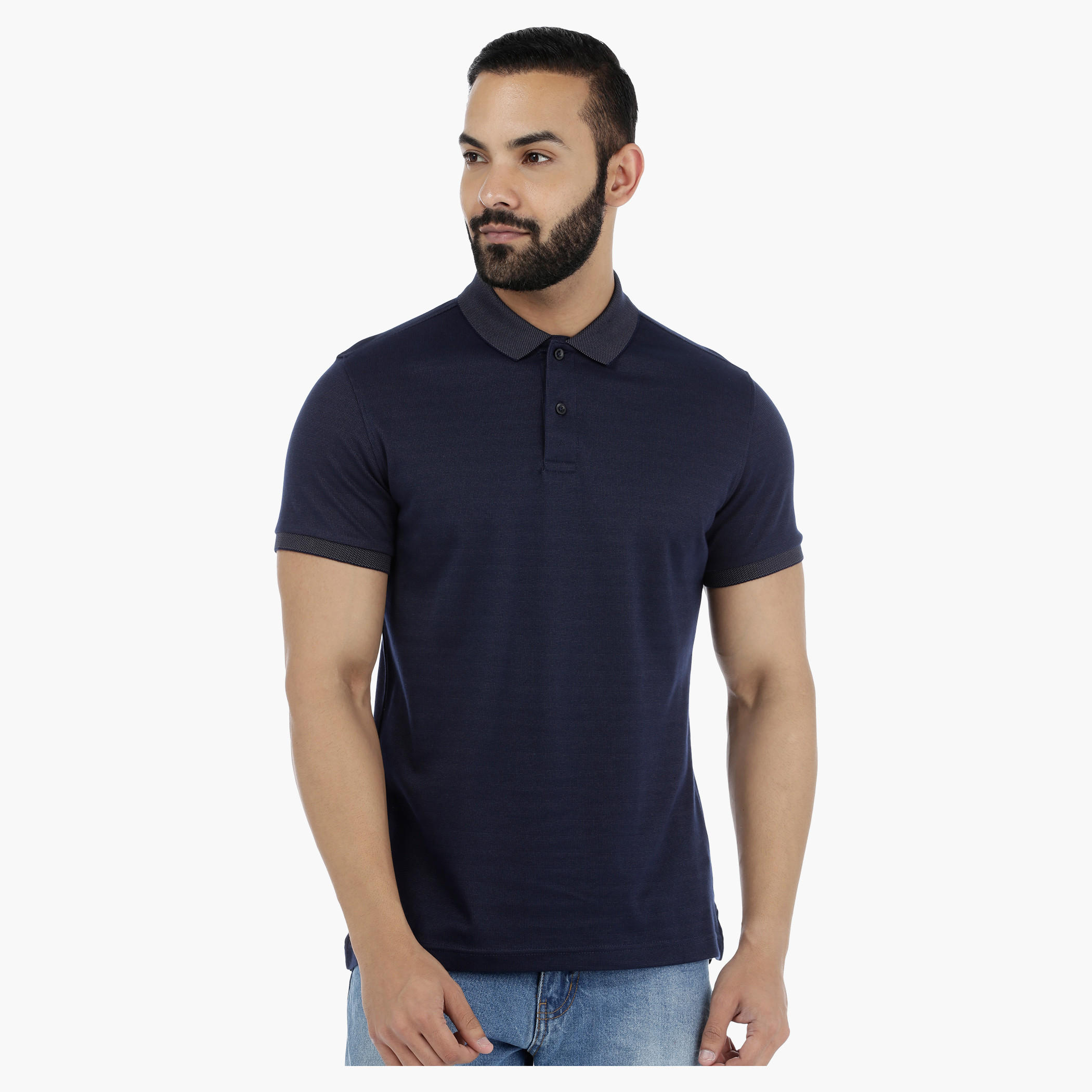 Polo Neck T-Shirt in Slim Fit-men-clothing-tshirtsandpolos-polos-image-1