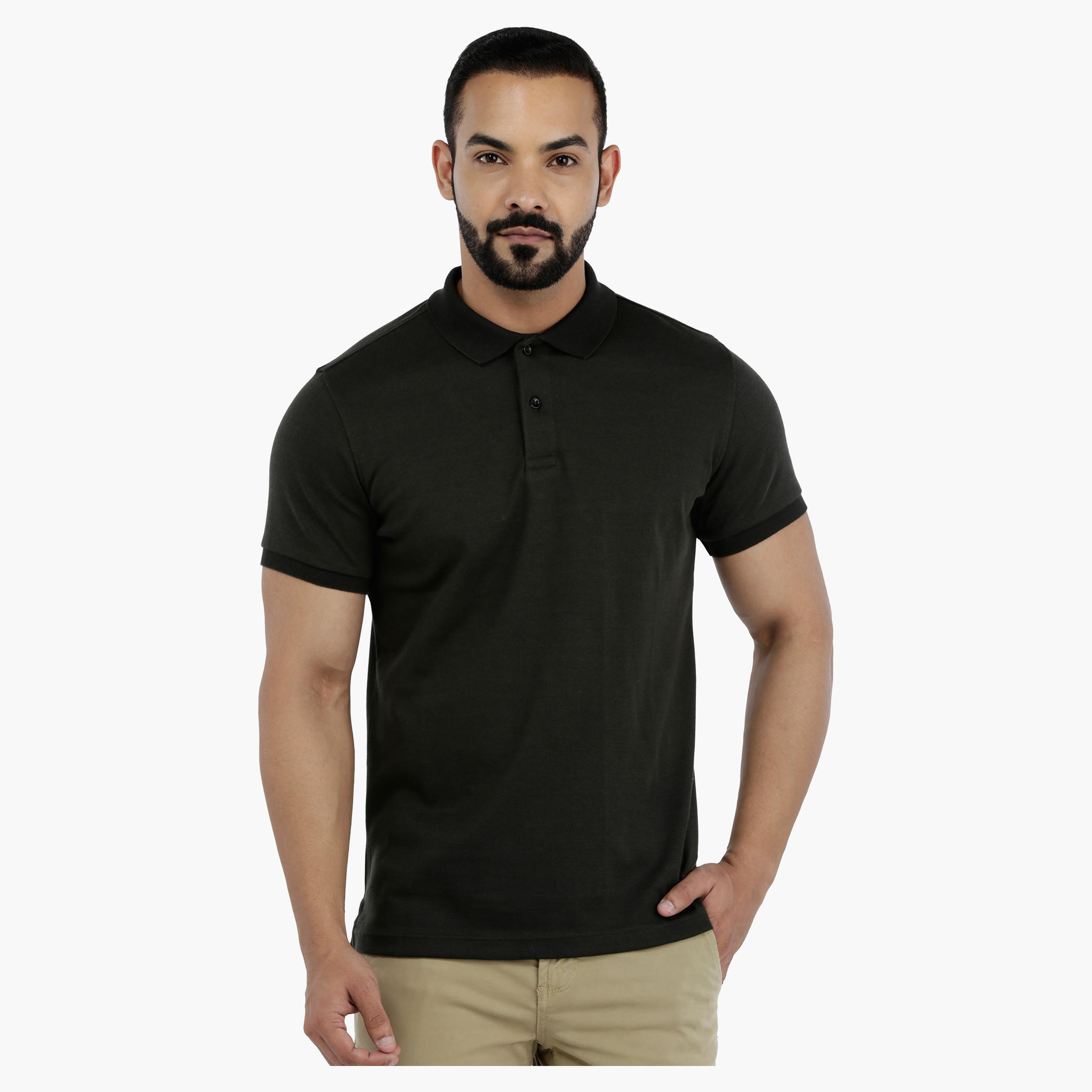 Short Sleeves Polo Neck T-Shirt-men-clothing-tshirtsandpolos-polos-image-1