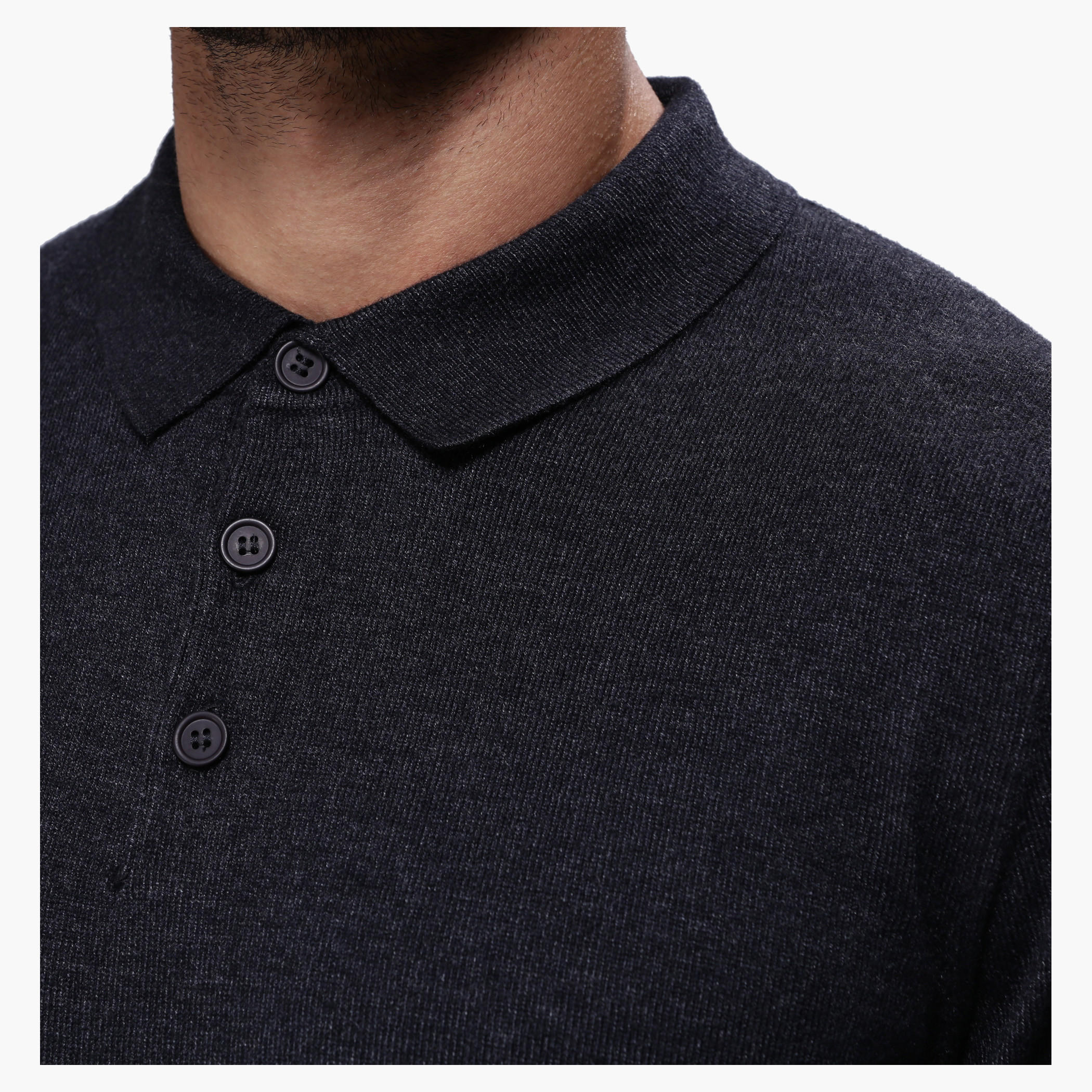 Polo Neck Sweater with Long Sleeves in Regular Fit-men-clothing-sweatersandpullovers-image-4