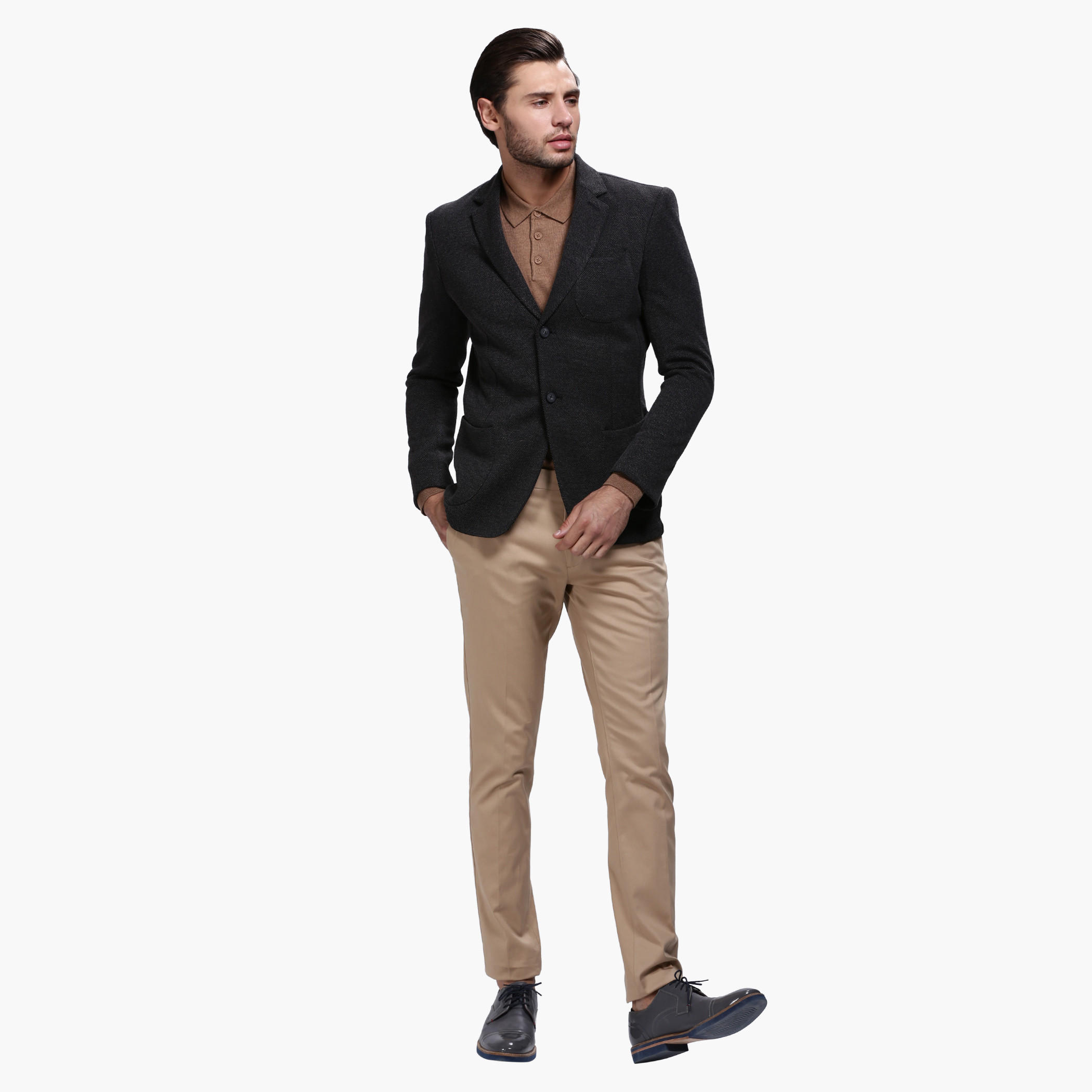 Polo Neck Sweater with Long Sleeves in Regular Fit-men-clothing-sweatersandpullovers-image-10
