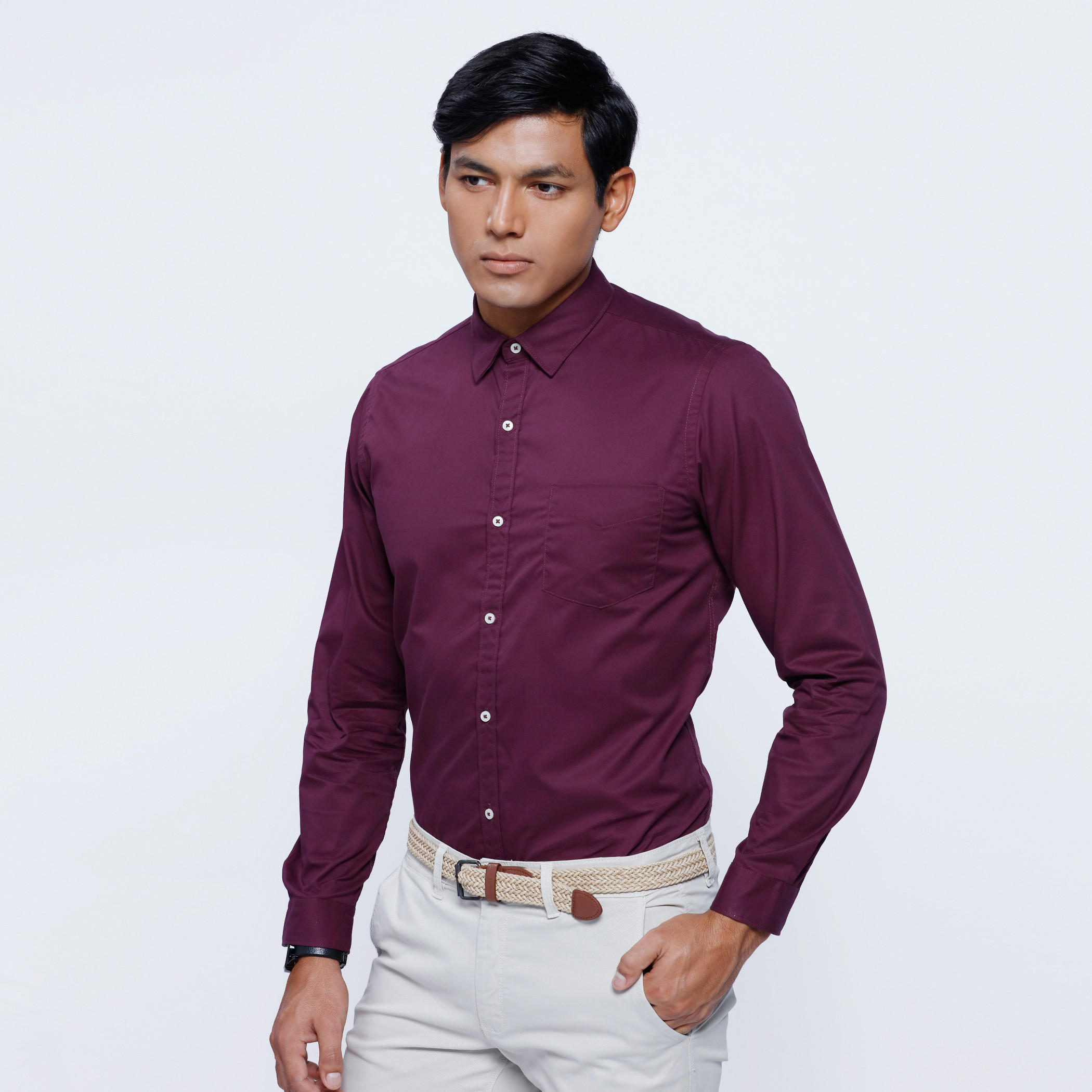 Long Sleeves Shirt with Front Patch Pocket-men-clothing-shirts-image-1