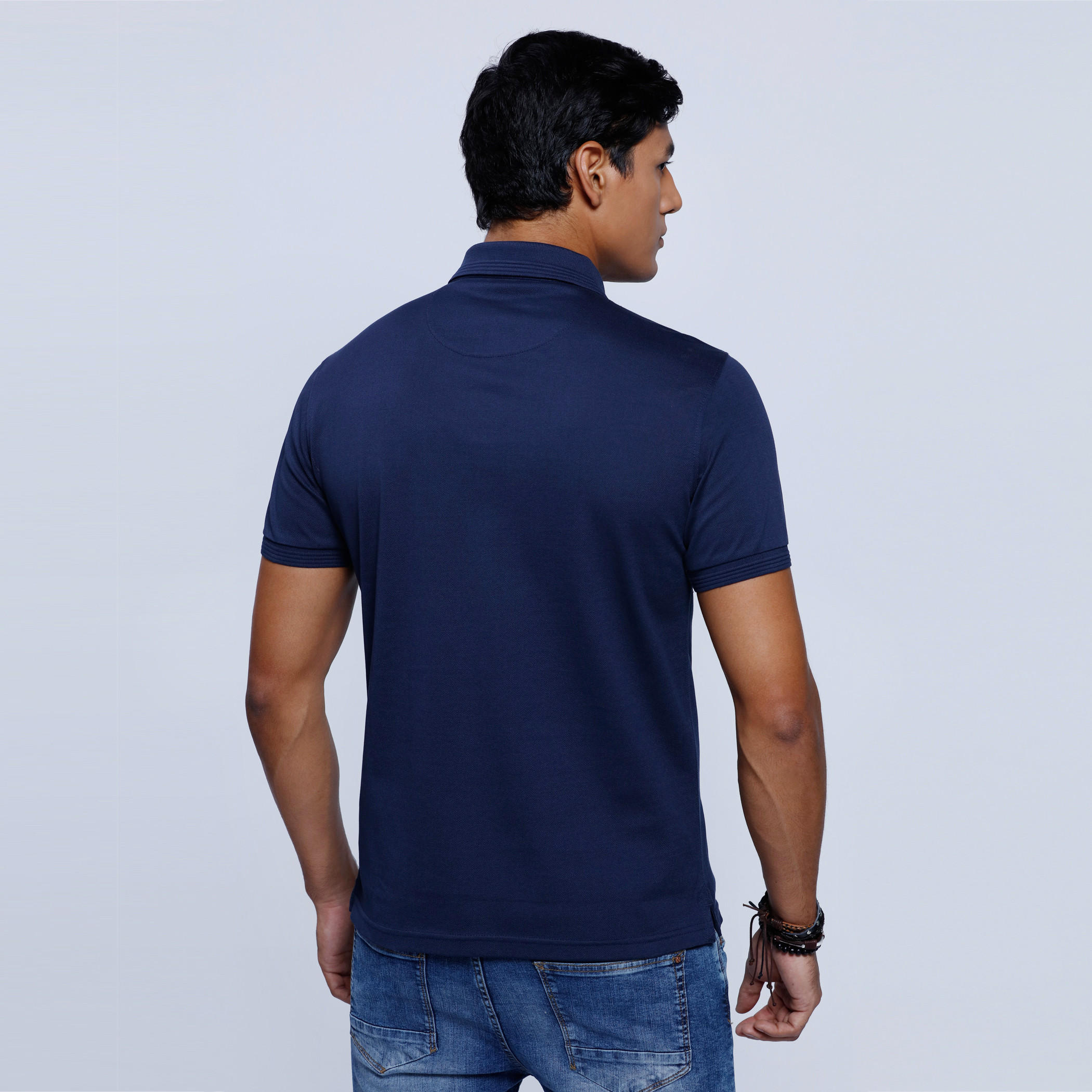 Polo Neck T-Shirt with Short Sleeves-men-clothing-tshirtsandpolos-polos-image-2