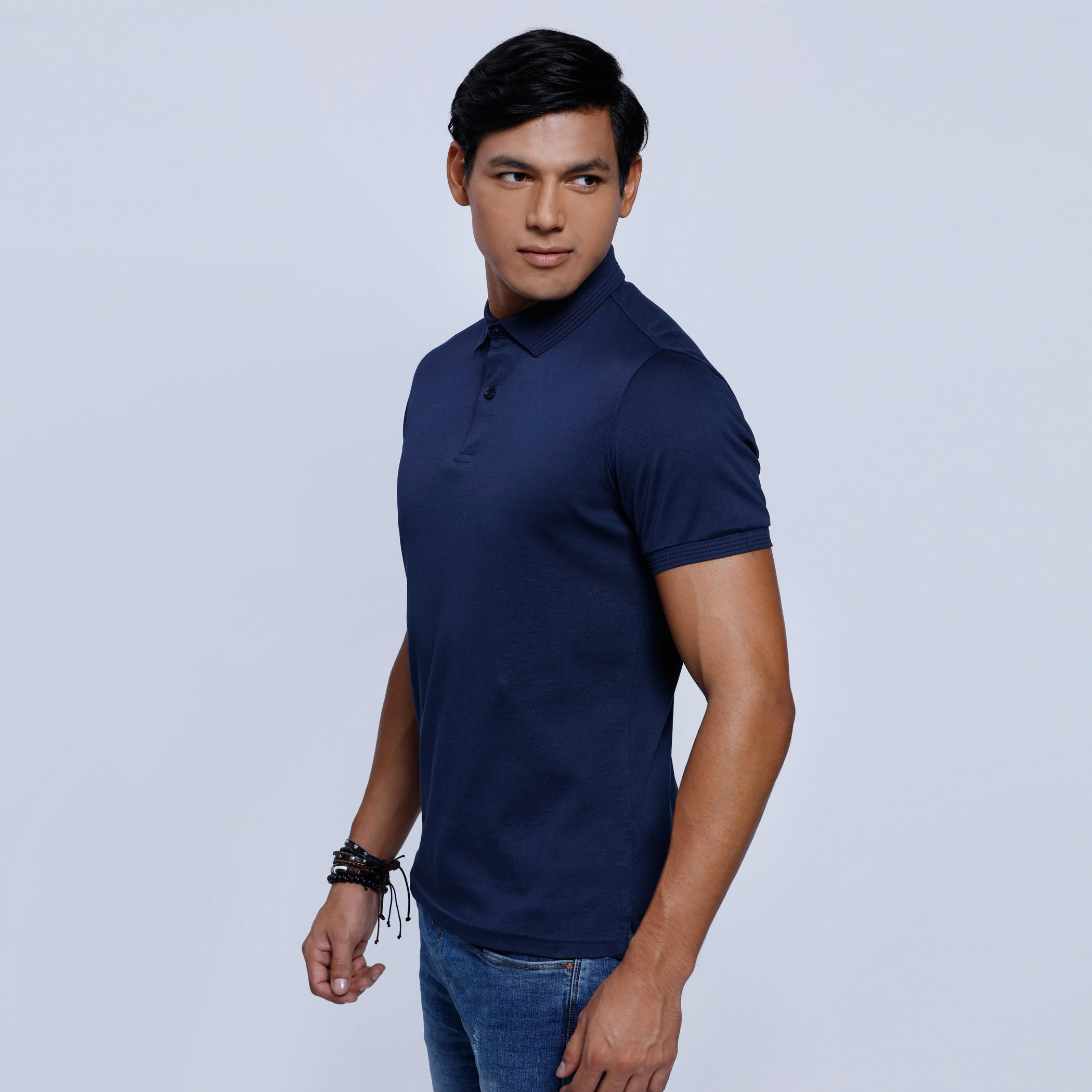 Polo Neck T-Shirt with Short Sleeves-men-clothing-tshirtsandpolos-polos-image-3