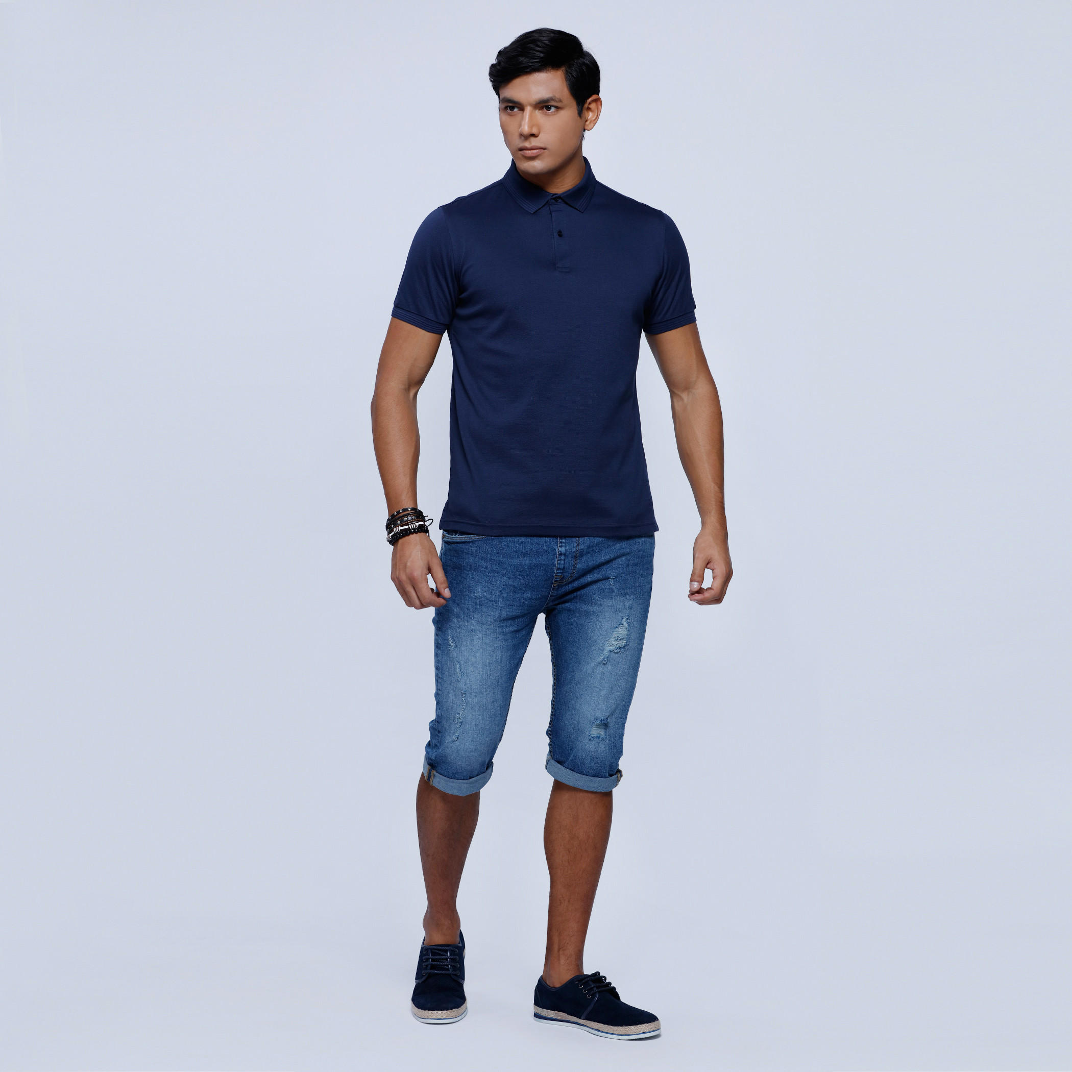 Polo Neck T-Shirt with Short Sleeves-men-clothing-tshirtsandpolos-polos-image-5
