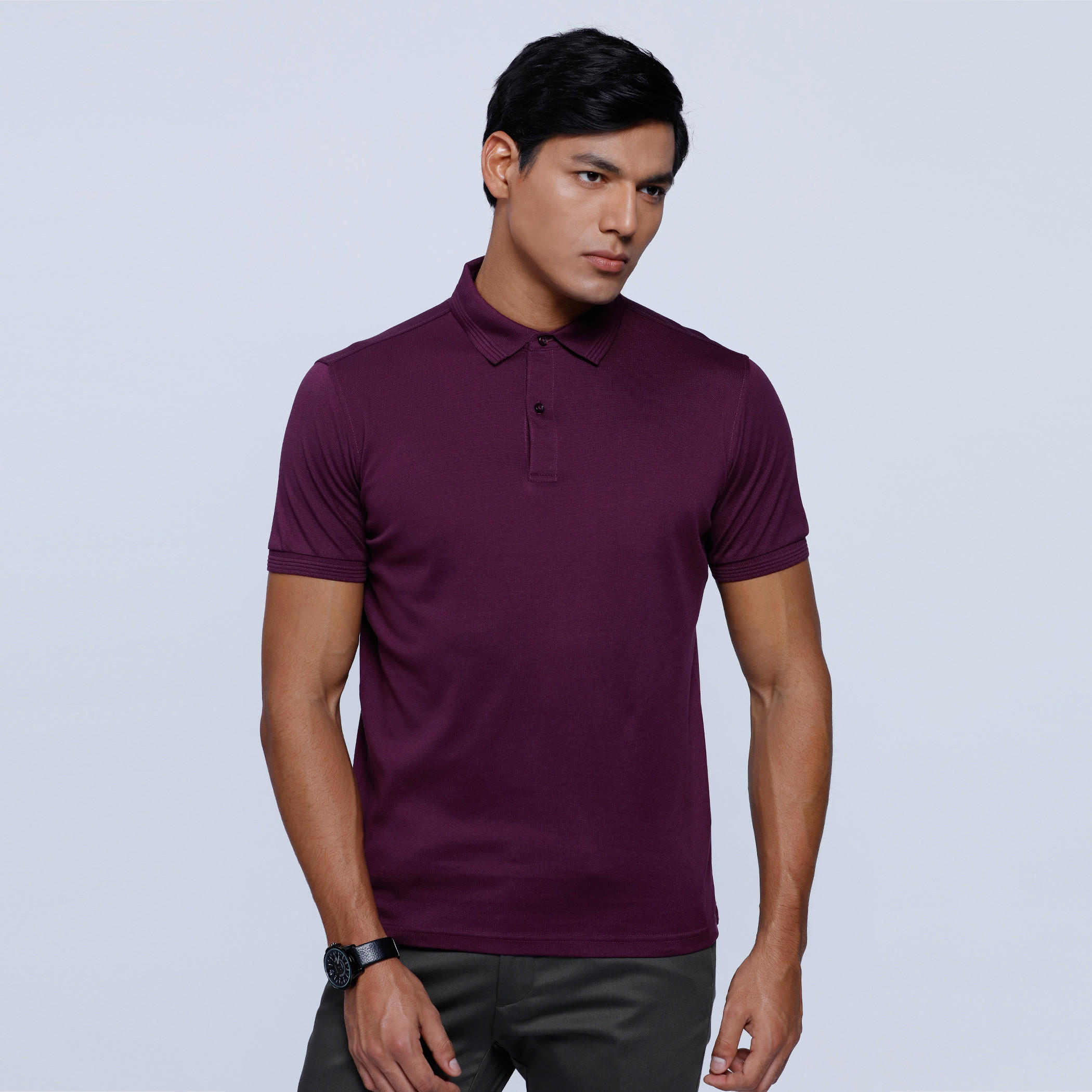 Polo Neck T-Shirt with Short Sleeves-men-clothing-tshirtsandpolos-polos-image-6