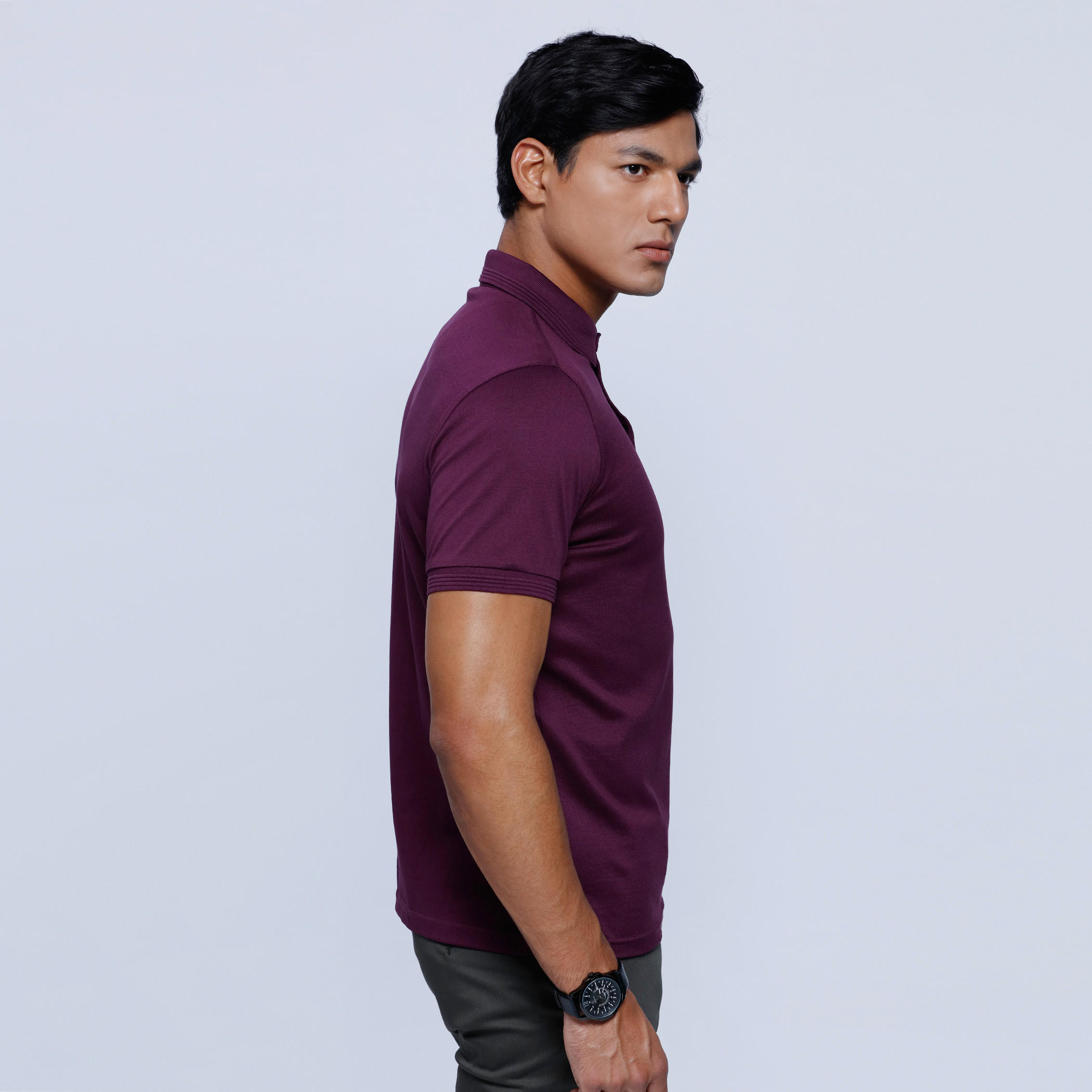 Polo Neck T-Shirt with Short Sleeves-men-clothing-tshirtsandpolos-polos-image-8