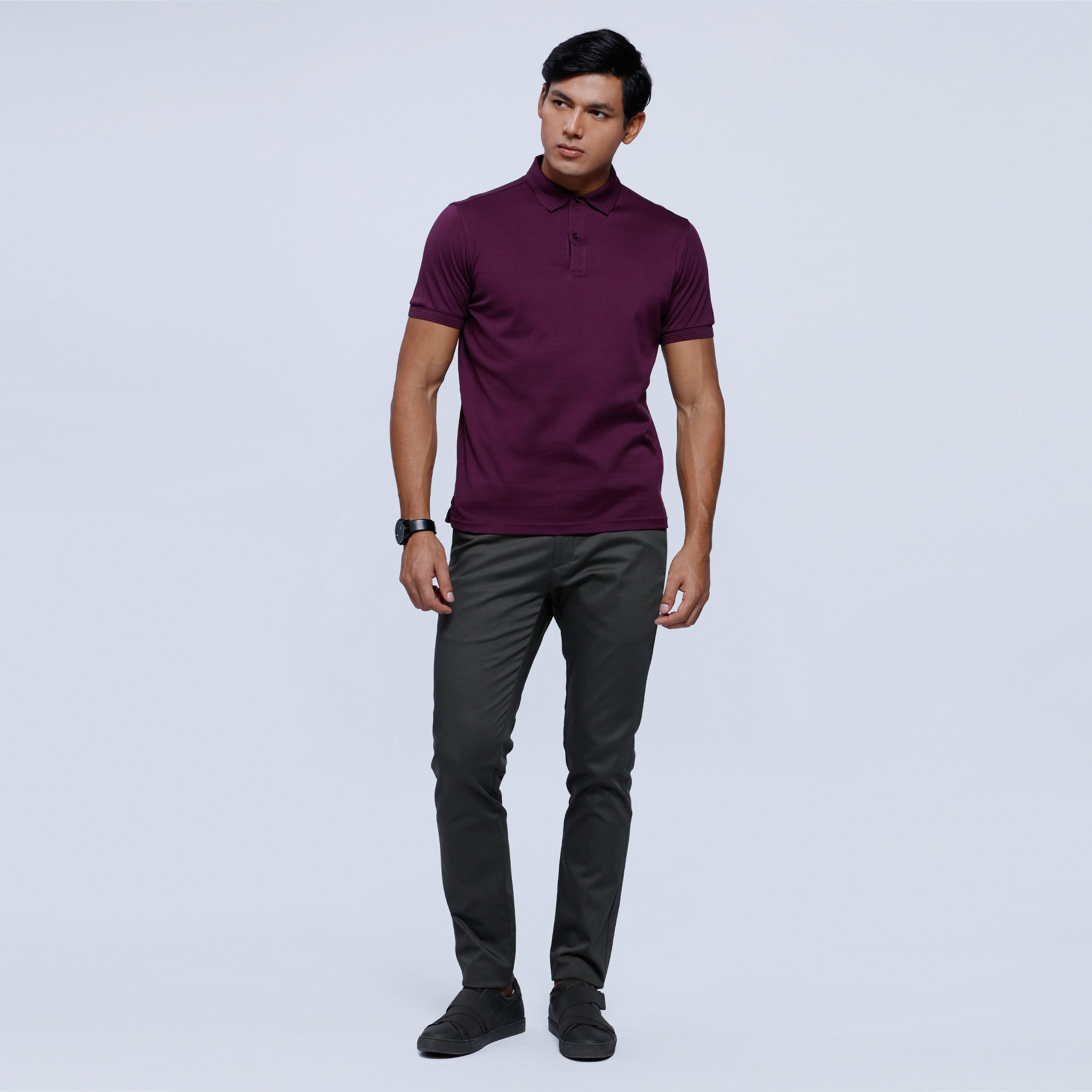 Polo Neck T-Shirt with Short Sleeves-men-clothing-tshirtsandpolos-polos-image-10
