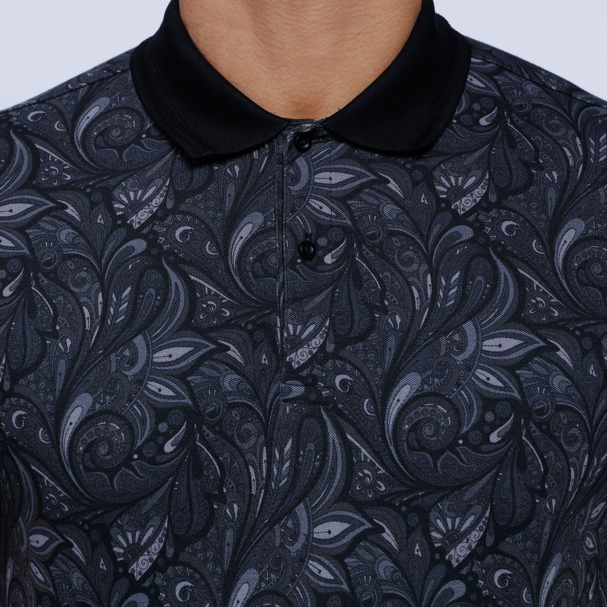 Printed T-Shirt with Polo Neck and Short Sleeves-men-clothing-tshirtsandpolos-polos-image-4