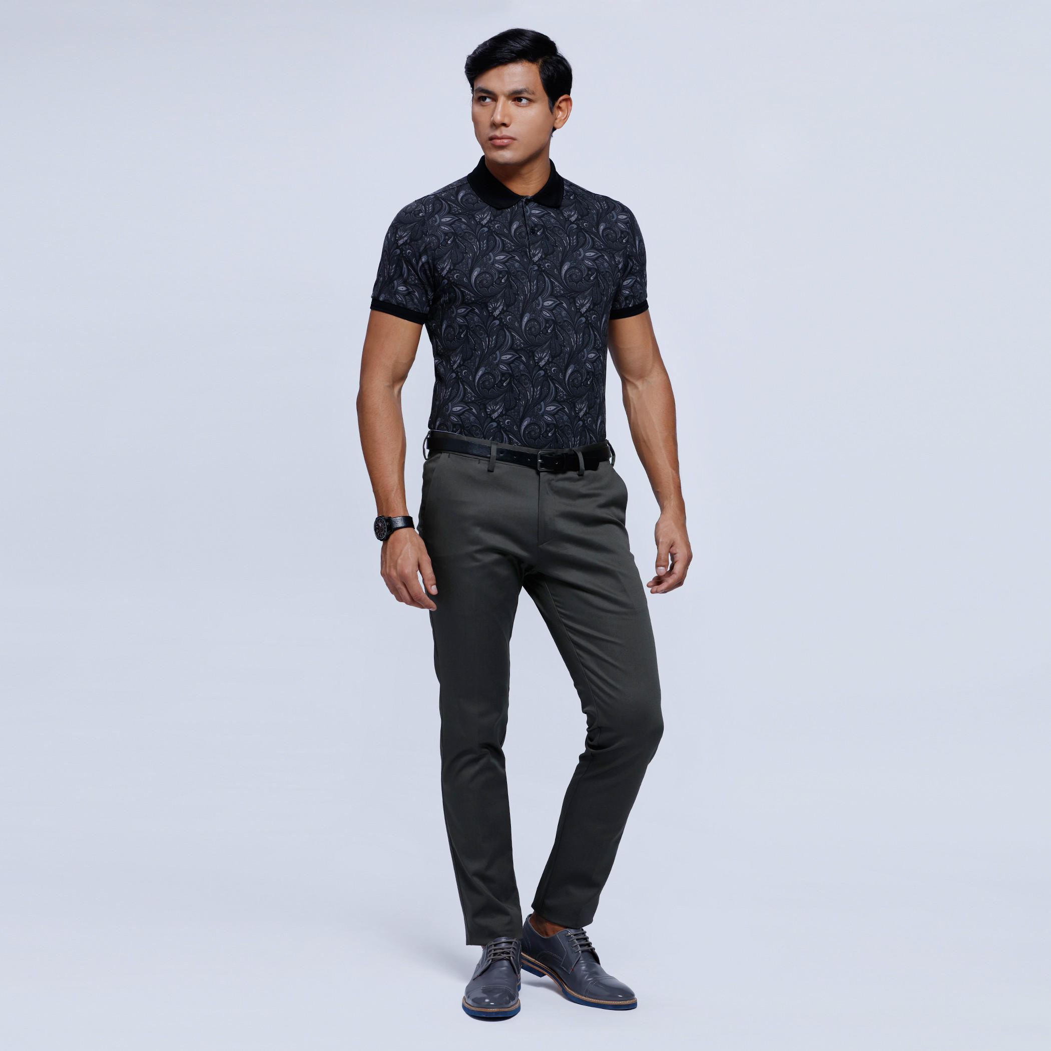 Printed T-Shirt with Polo Neck and Short Sleeves-men-clothing-tshirtsandpolos-polos-image-5