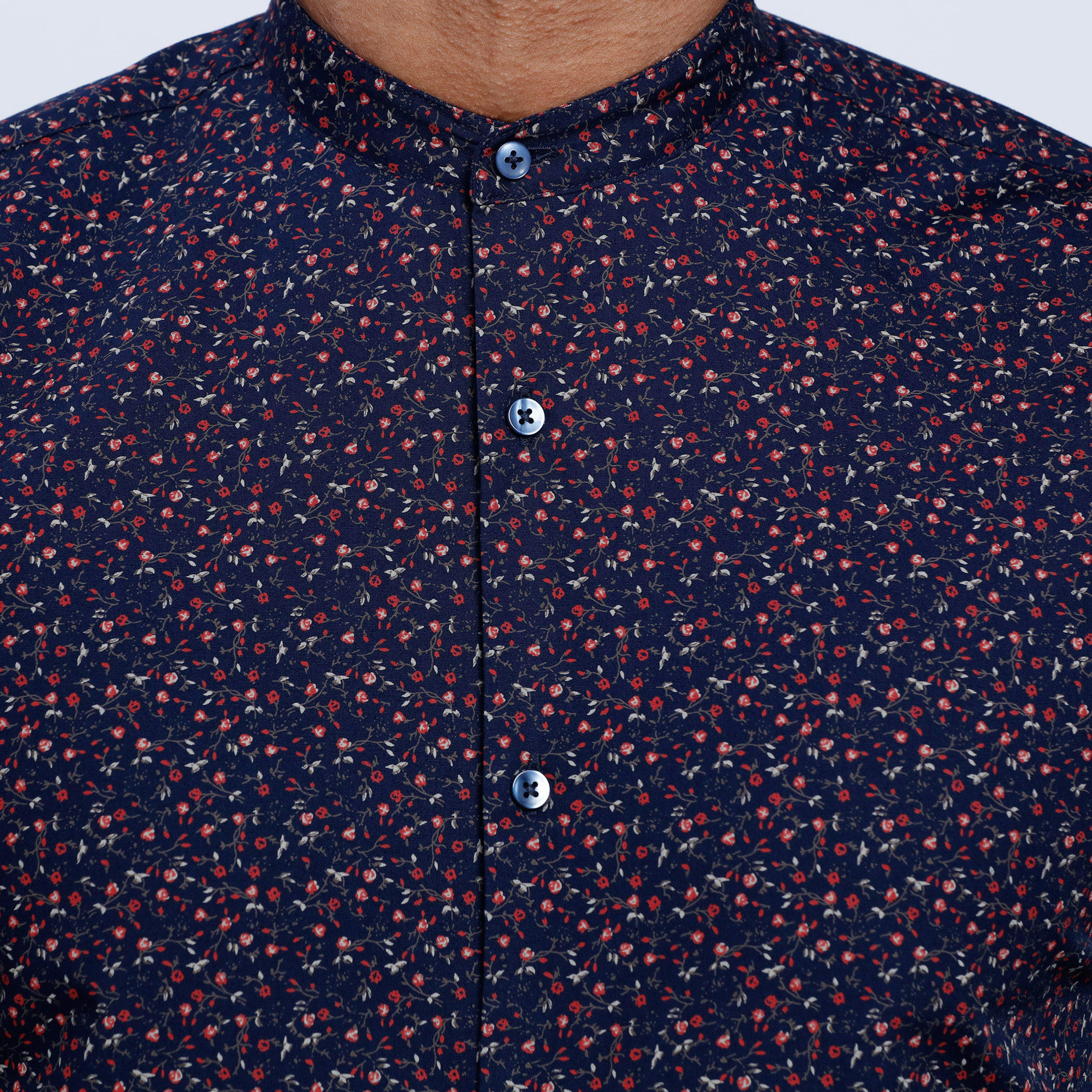 Printed Shirt wit Mandarin Collar and long Sleeves-men-clothing-shirts-image-2