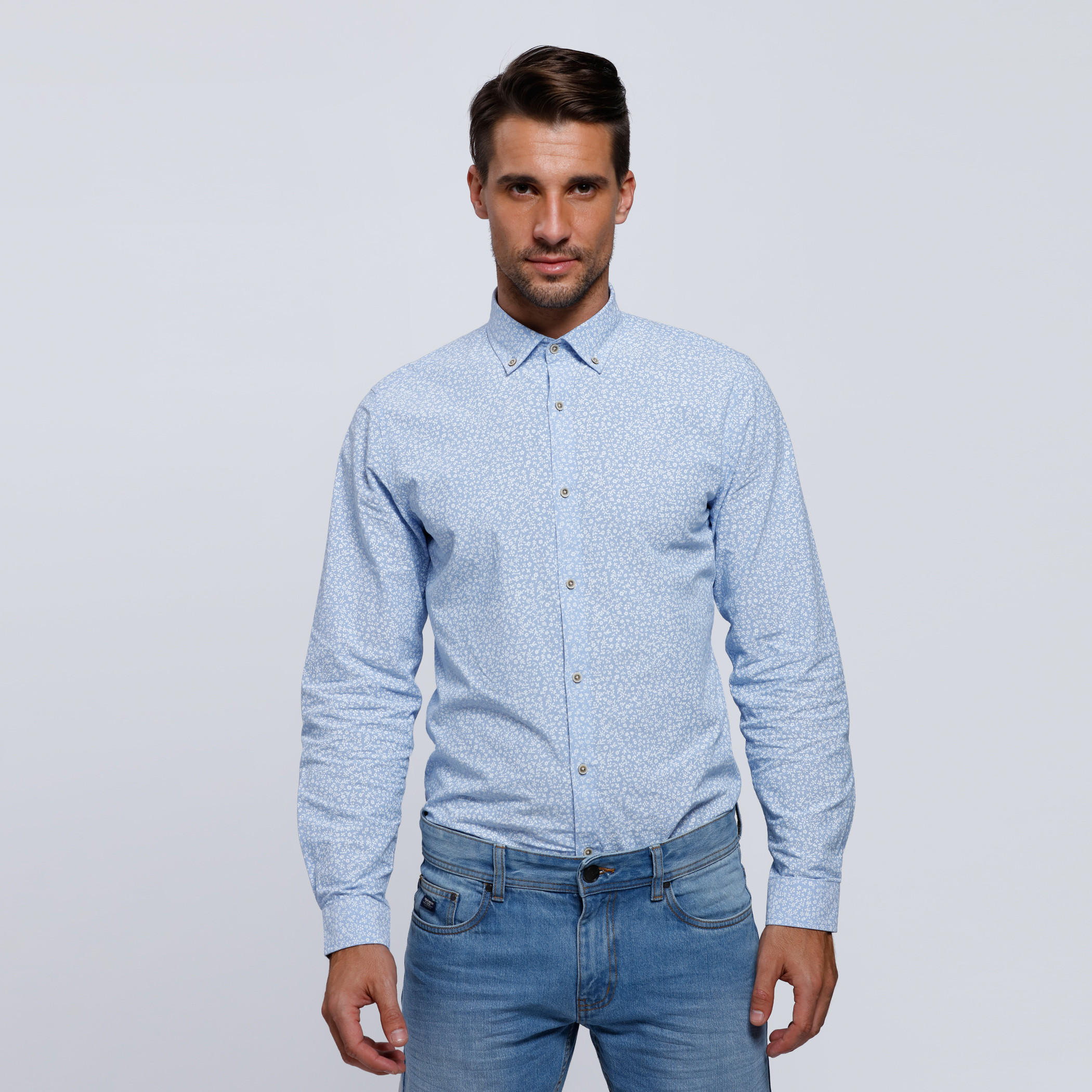 Printed Long Sleeves Shirt with Complete Placket-men-clothing-shirts-image-5