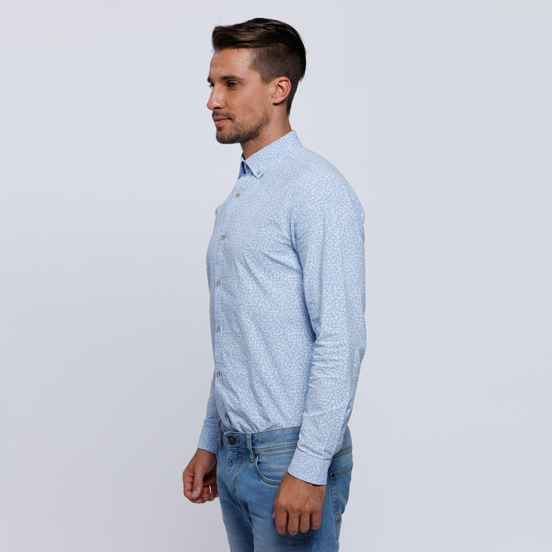 Printed Long Sleeves Shirt with Complete Placket-men-clothing-shirts-image-3