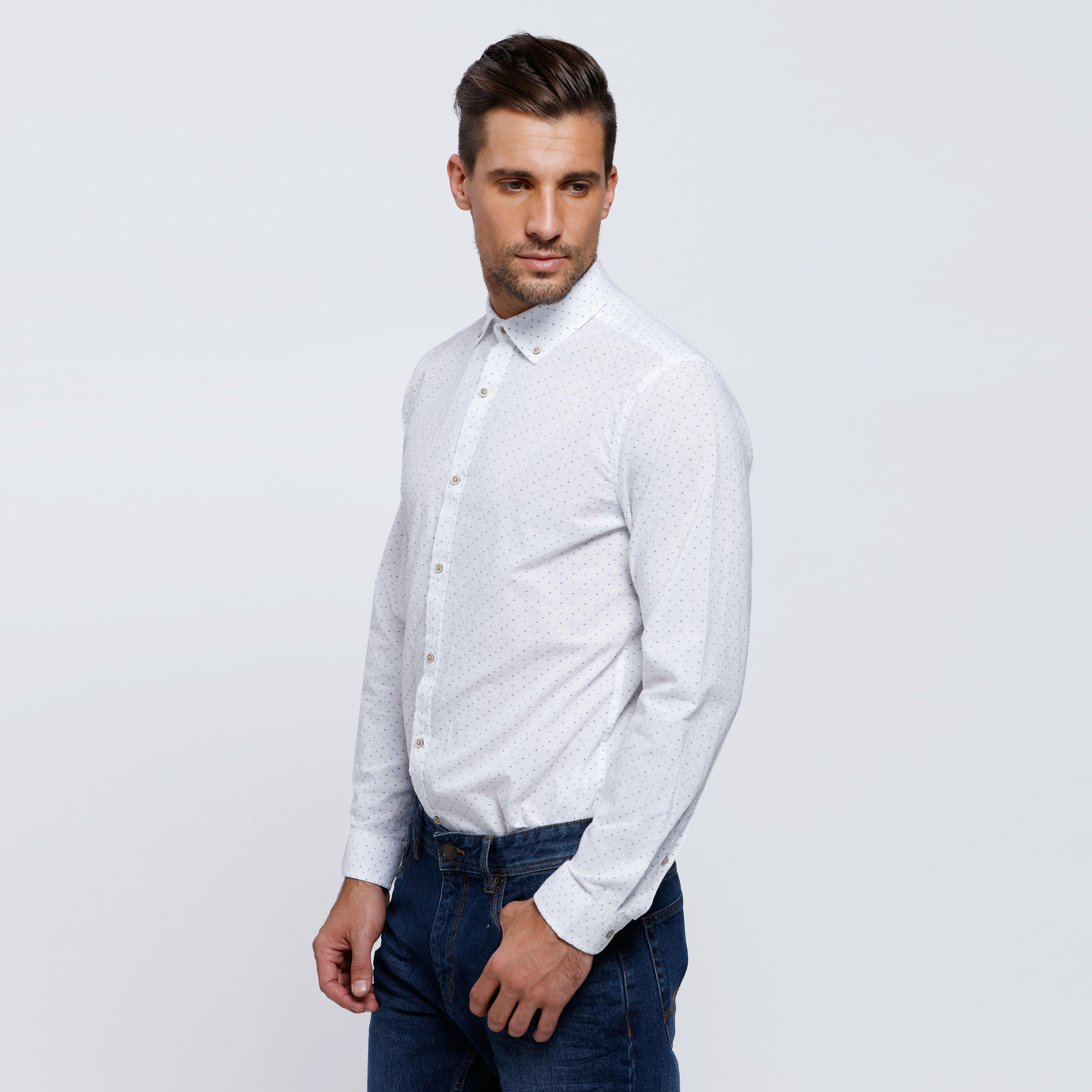 Printed Shirt with Complete Placket and Long Sleeves-men-clothing-shirts-image-3