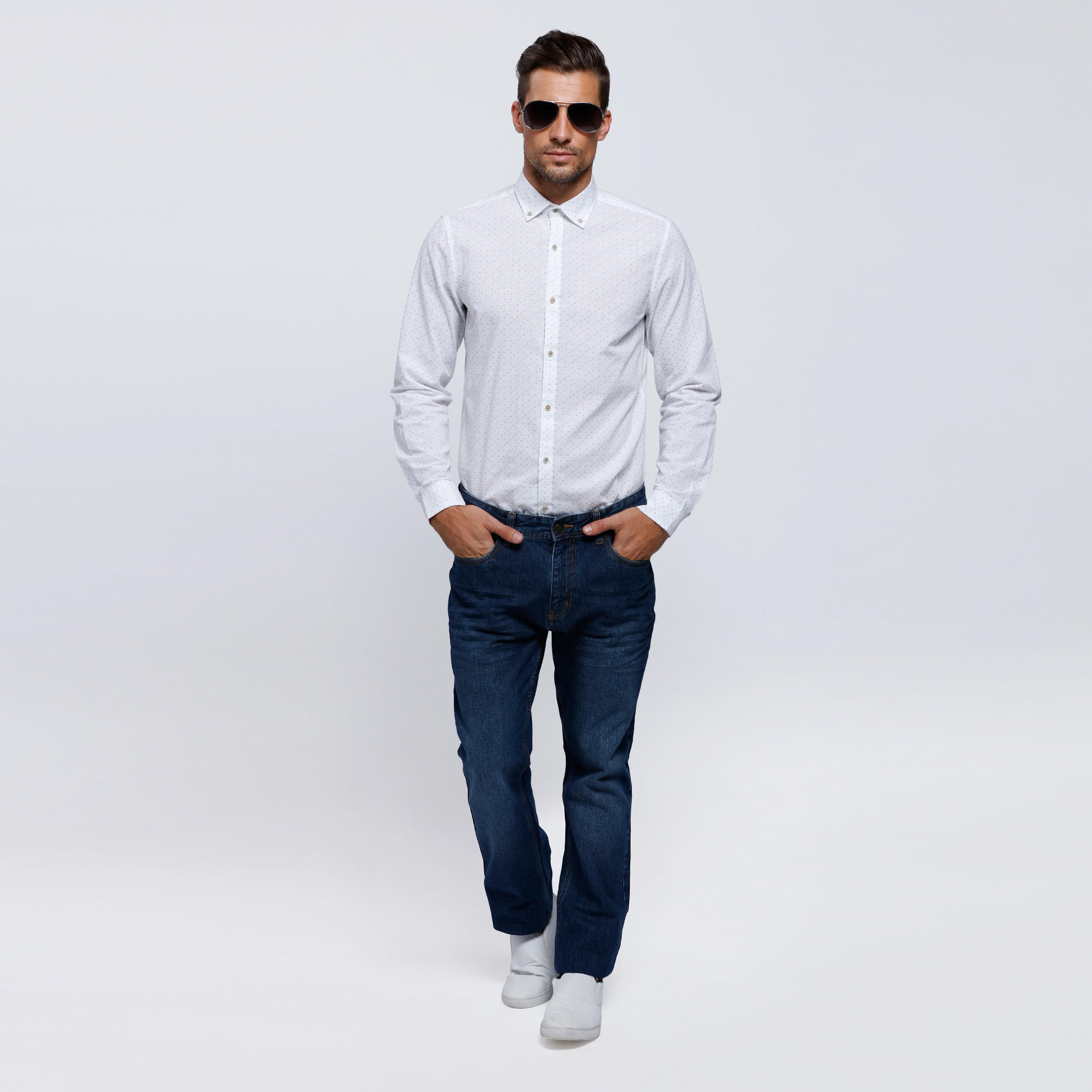 Printed Shirt with Complete Placket and Long Sleeves-men-clothing-shirts-image-5