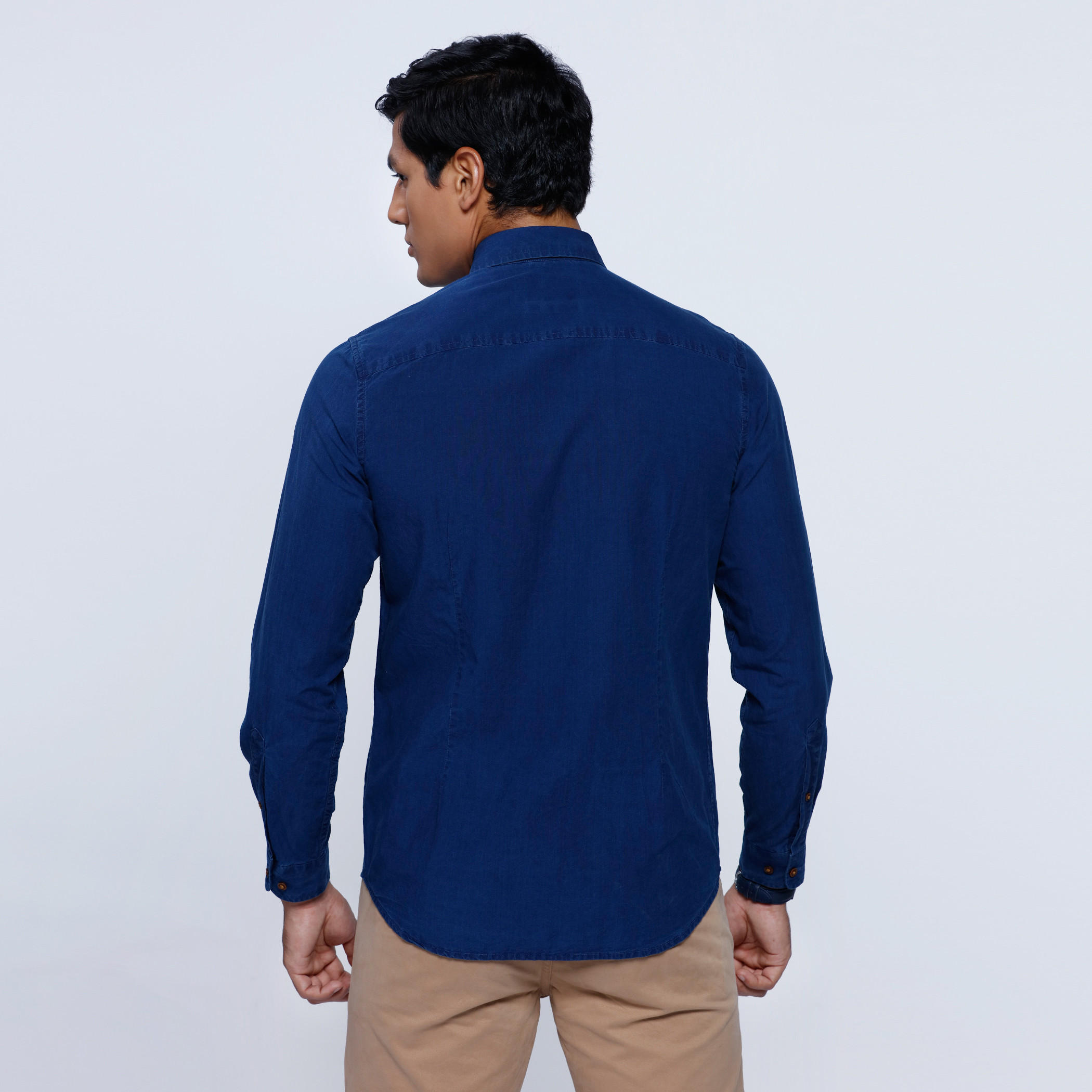 Denim Shirt with Long Sleeves-men-clothing-shirts-image-2