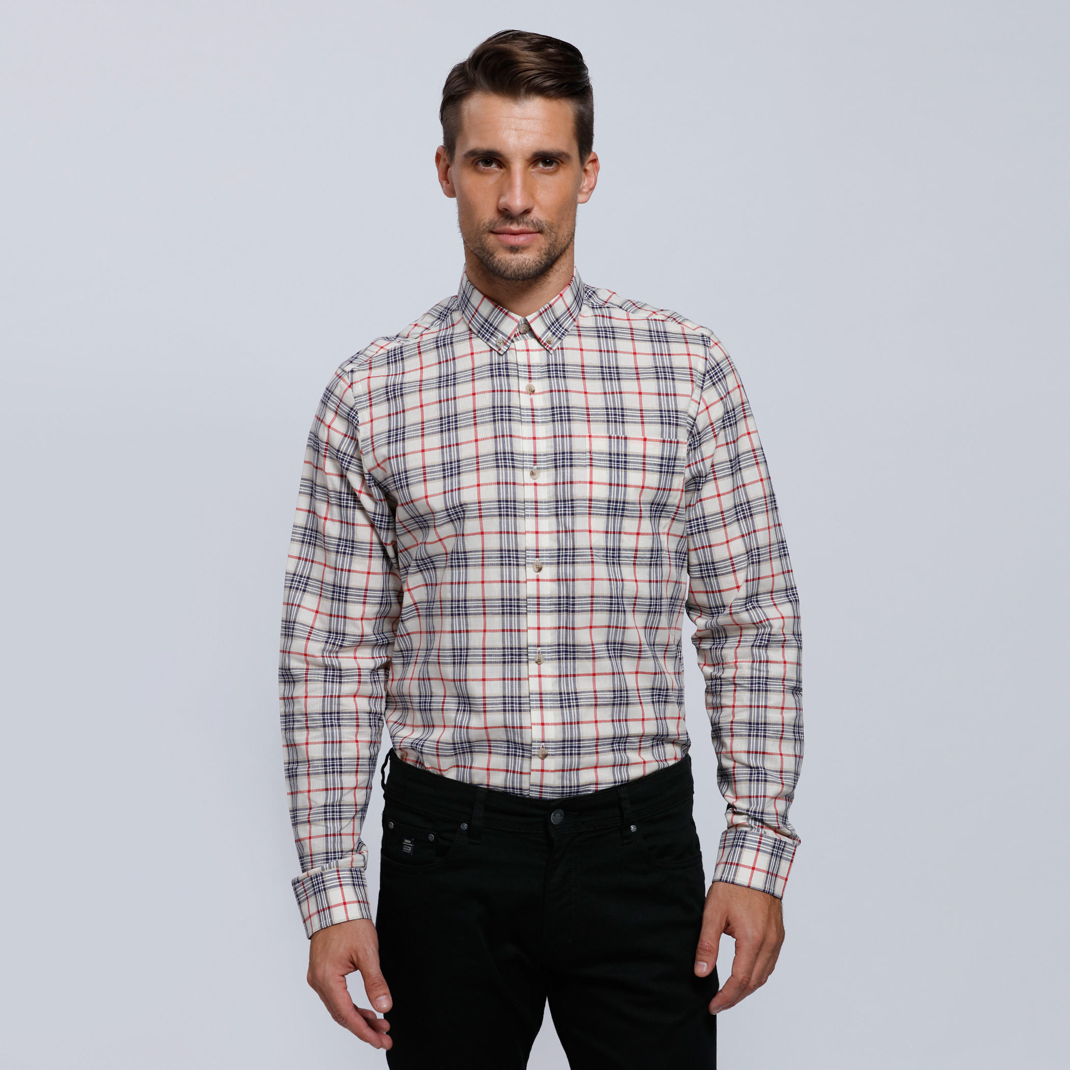 Chequered Long Sleeves Shirt-men-clothing-shirts-image-1