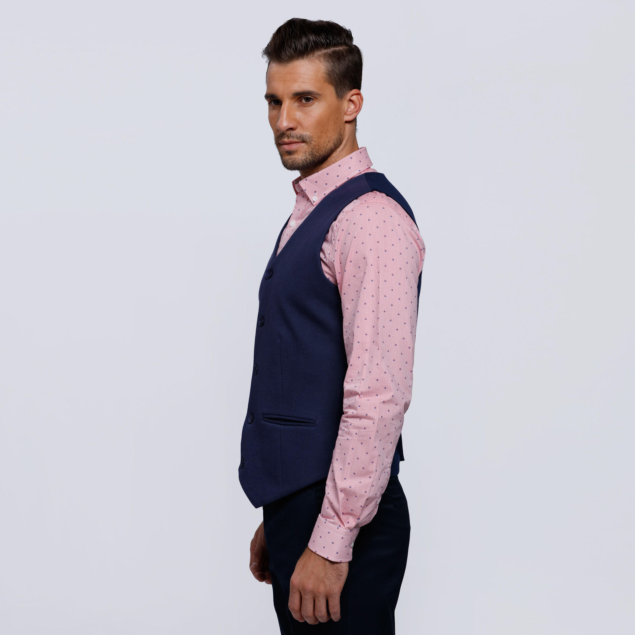 Sleeveless Waistcoat with Complete Placket and Patch Pockets-men-clothing-jacketsandblazers-coats-image-3