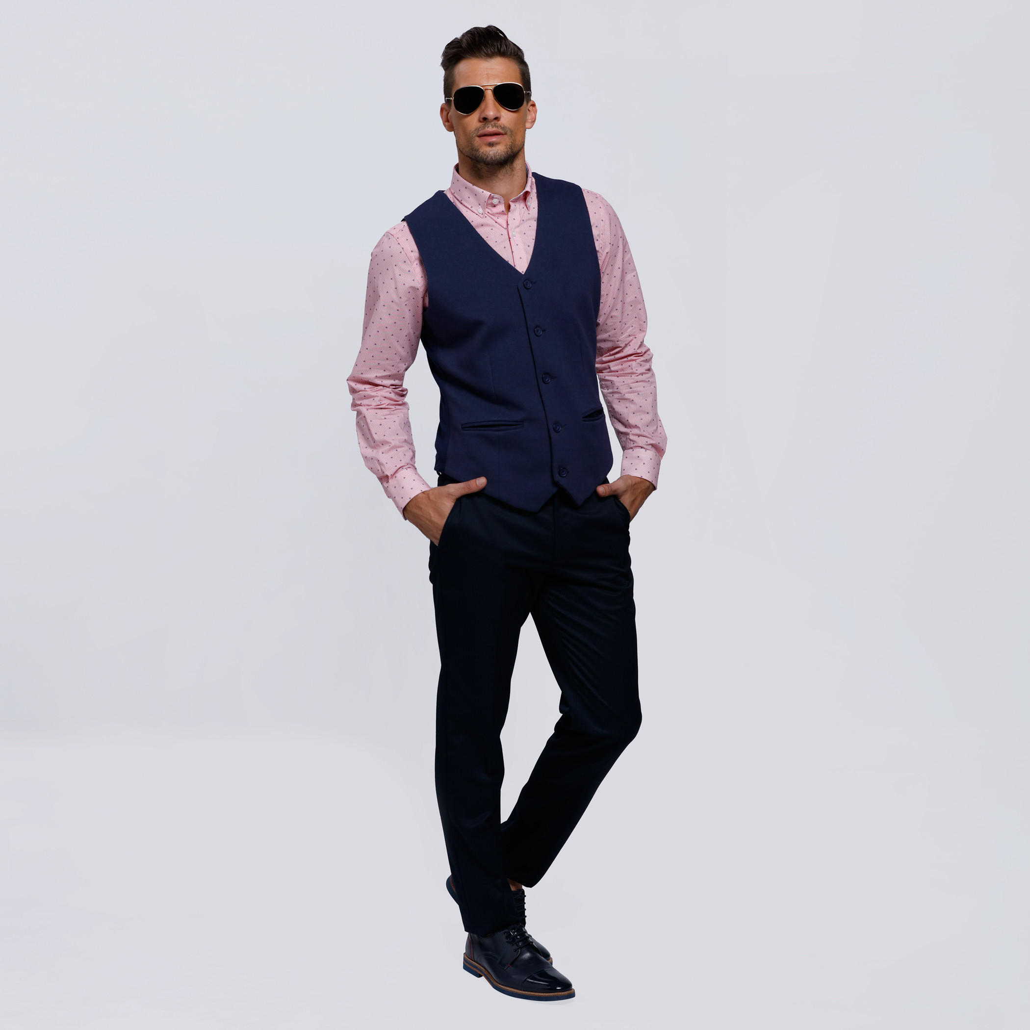 Sleeveless Waistcoat with Complete Placket and Patch Pockets-men-clothing-jacketsandblazers-coats-image-5