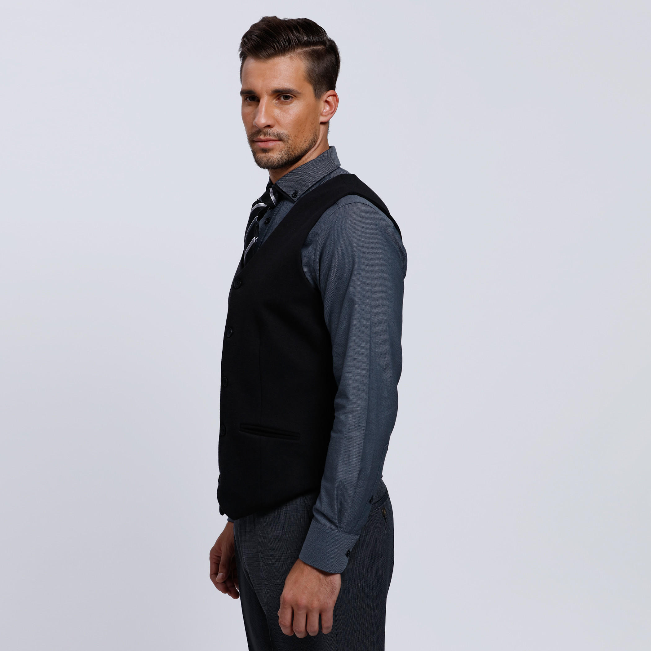 Sleeveless Waistcoat with Complete Placket and Patch Pockets-men-clothing-jacketsandblazers-coats-image-8