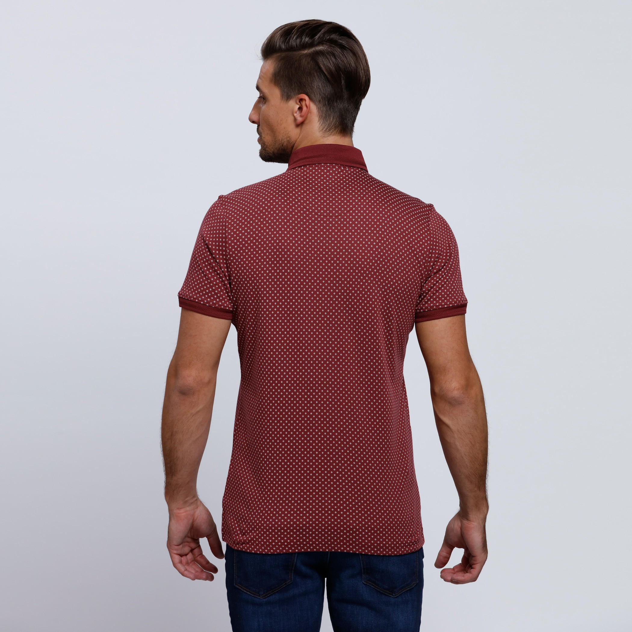 Printed Polo Neck T-Shirt with Short Sleeves-men-clothing-tshirtsandpolos-polos-image-2