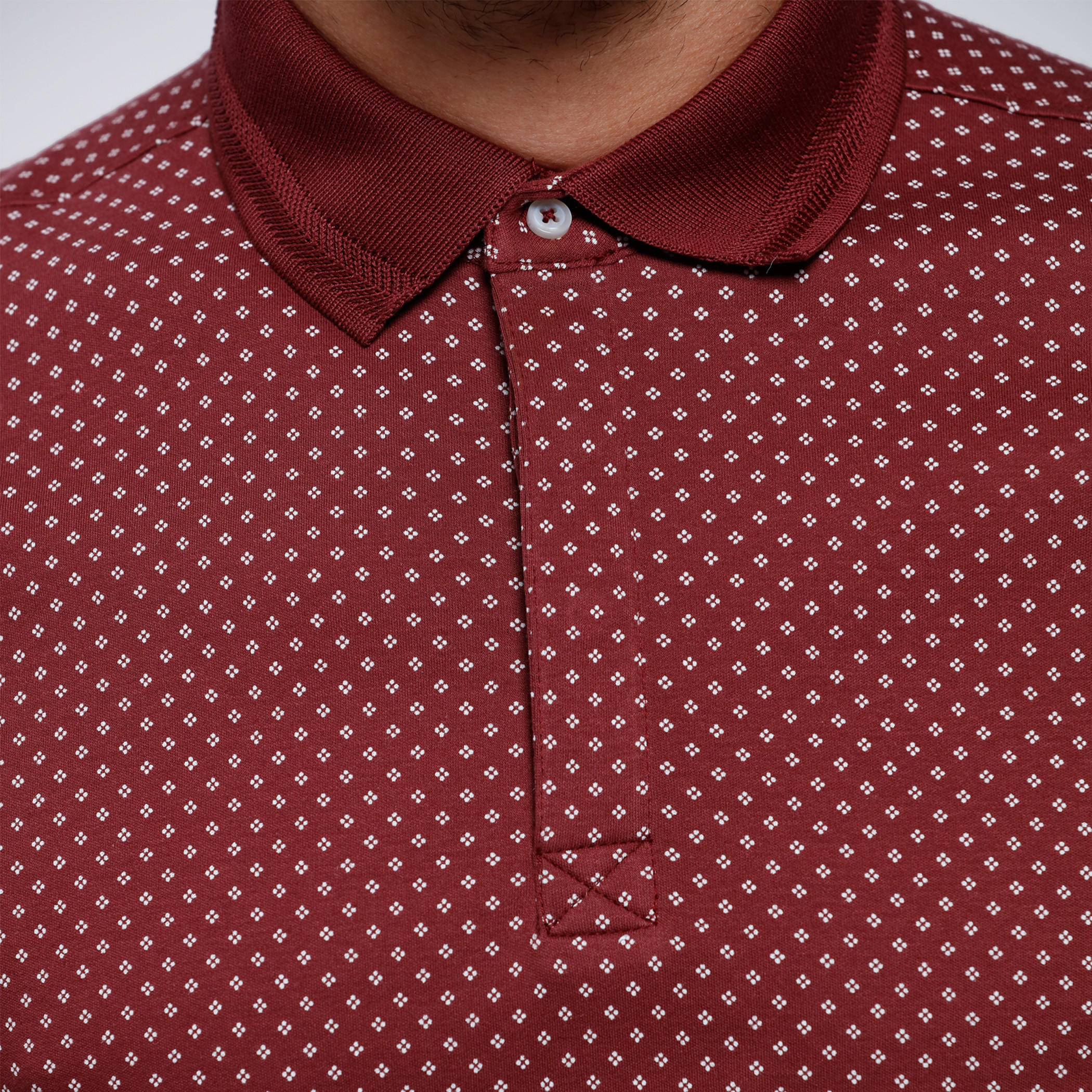 Printed Polo Neck T-Shirt with Short Sleeves-men-clothing-tshirtsandpolos-polos-image-4