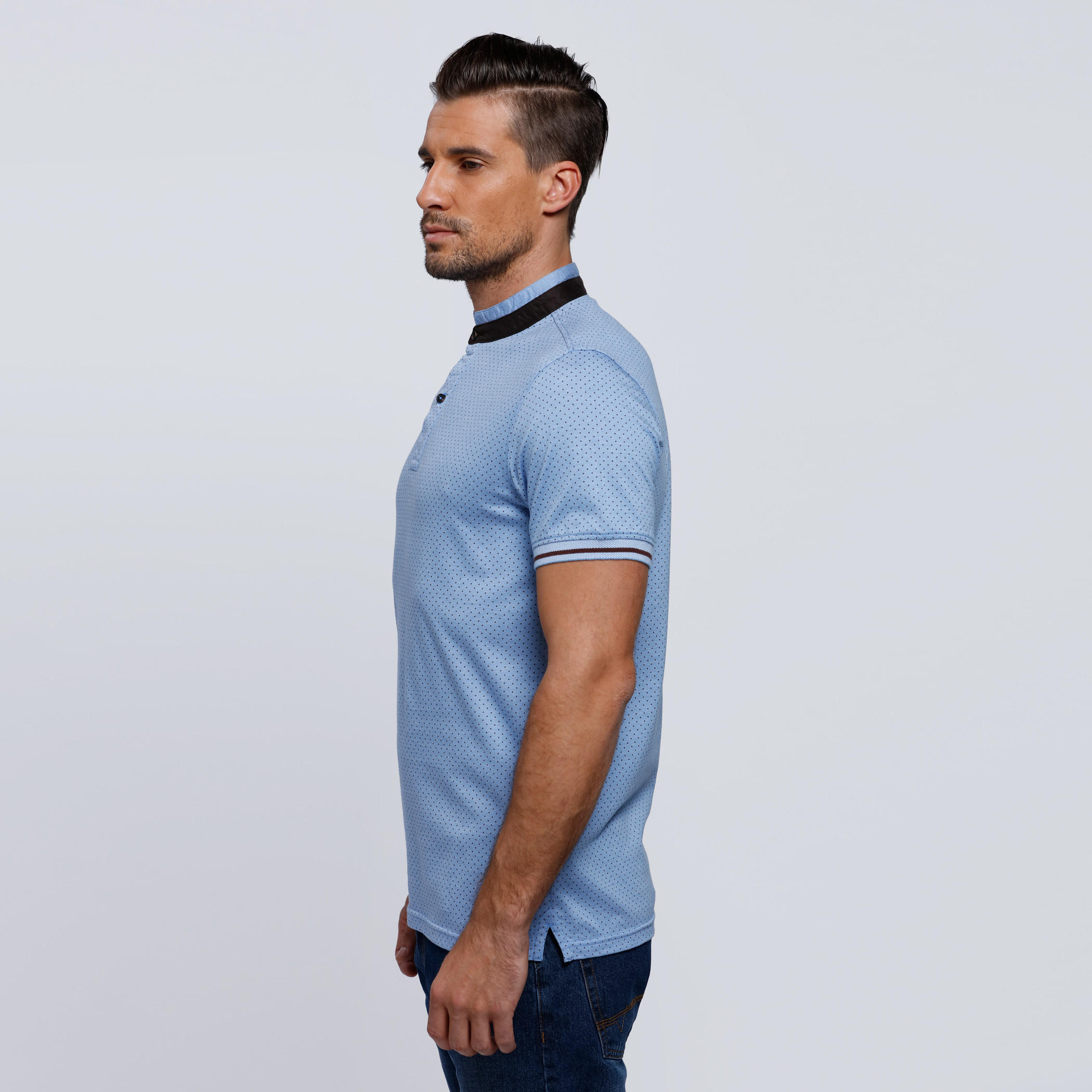 Printed T-Shirt with Short Sleeves-men-clothing-tshirtsandpolos-polos-image-3