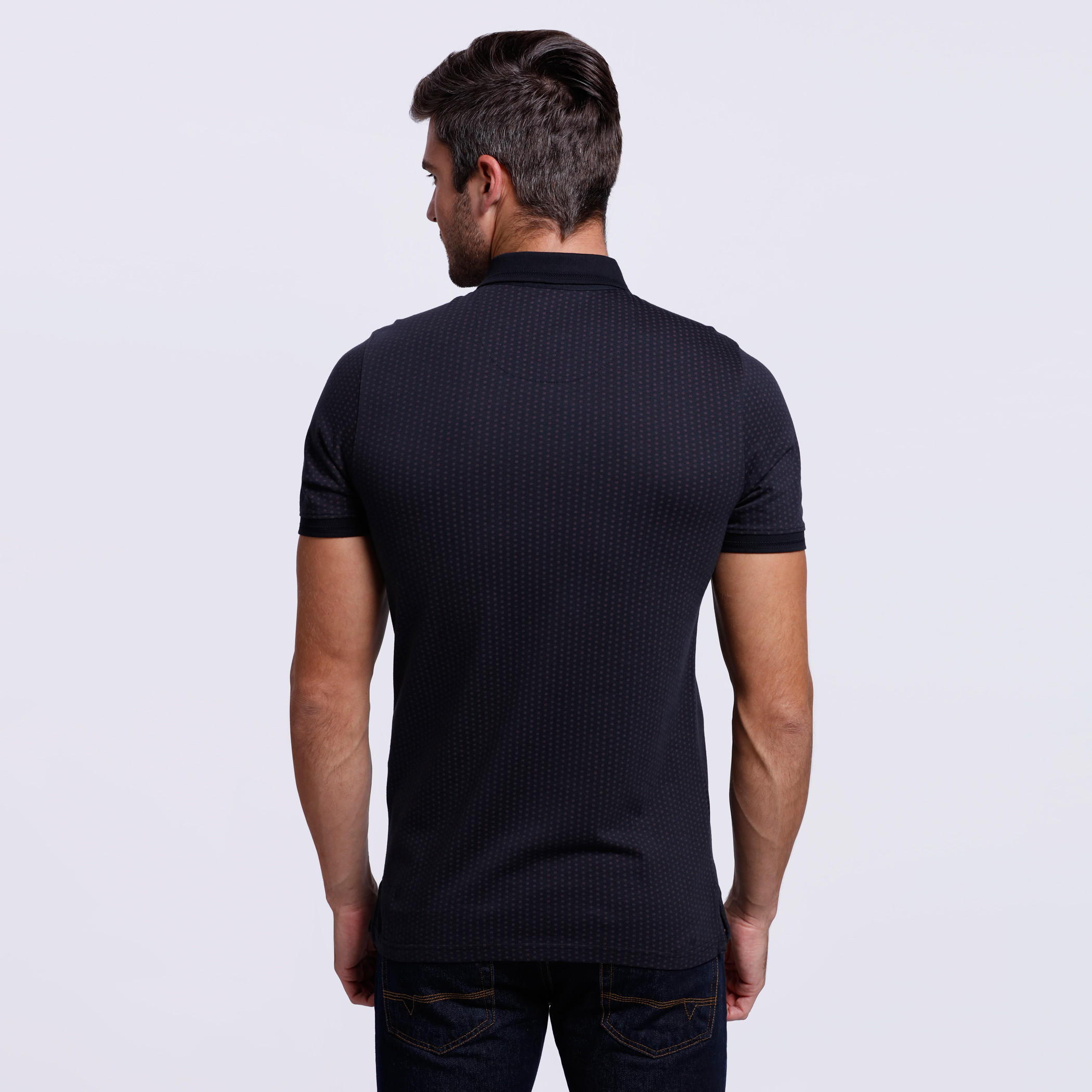 Polo Neck T-Shirt with Short Sleeves-men-clothing-tshirtsandpolos-polos-image-2
