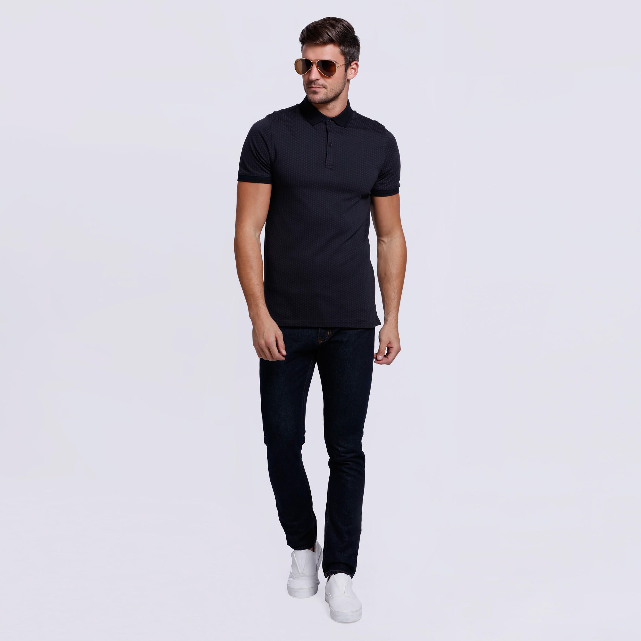 Polo Neck T-Shirt with Short Sleeves-men-clothing-tshirtsandpolos-polos-image-5