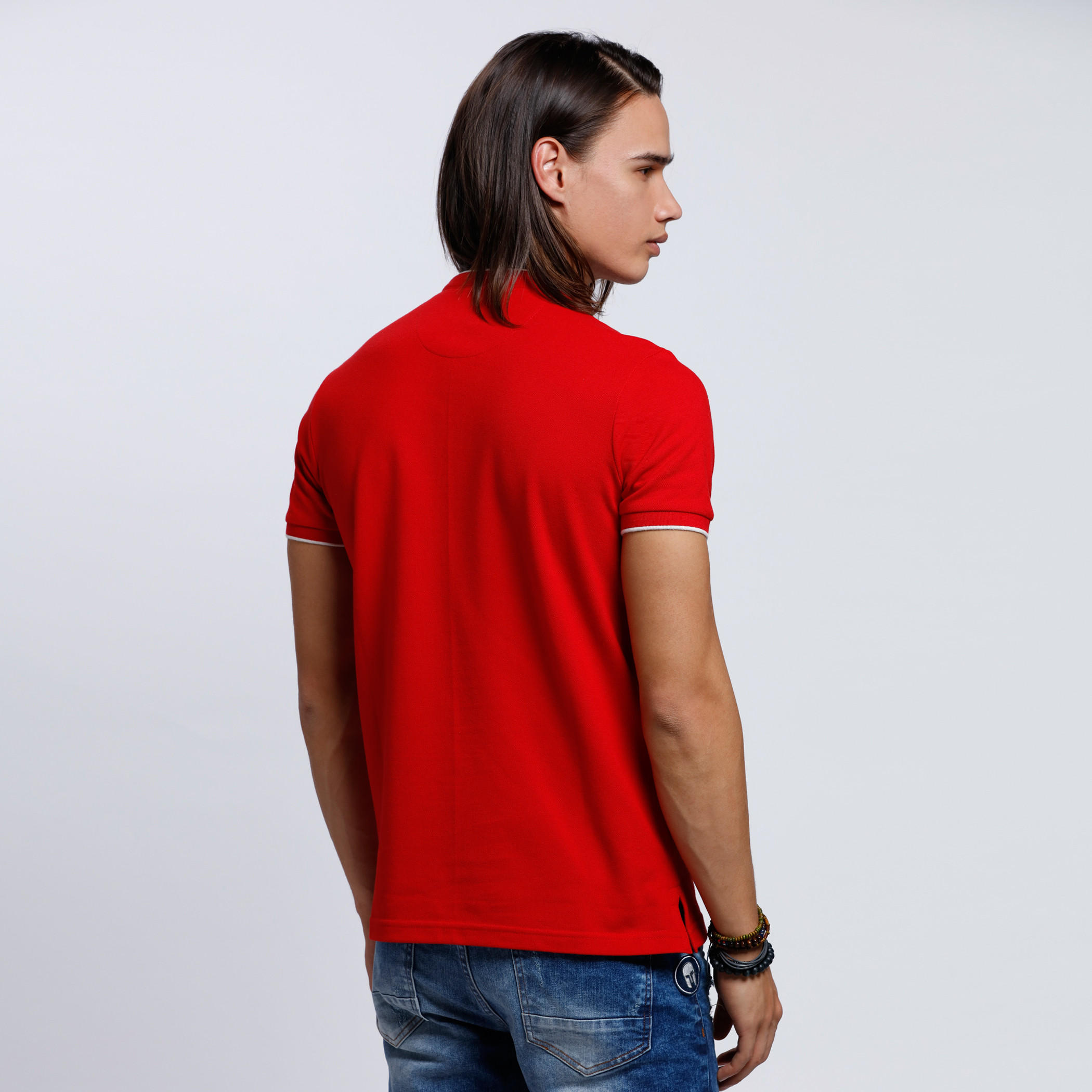 Mandarin Neck T-Shirt with Short Sleeves-men-clothing-tshirtsandpolos-tshirts-image-2