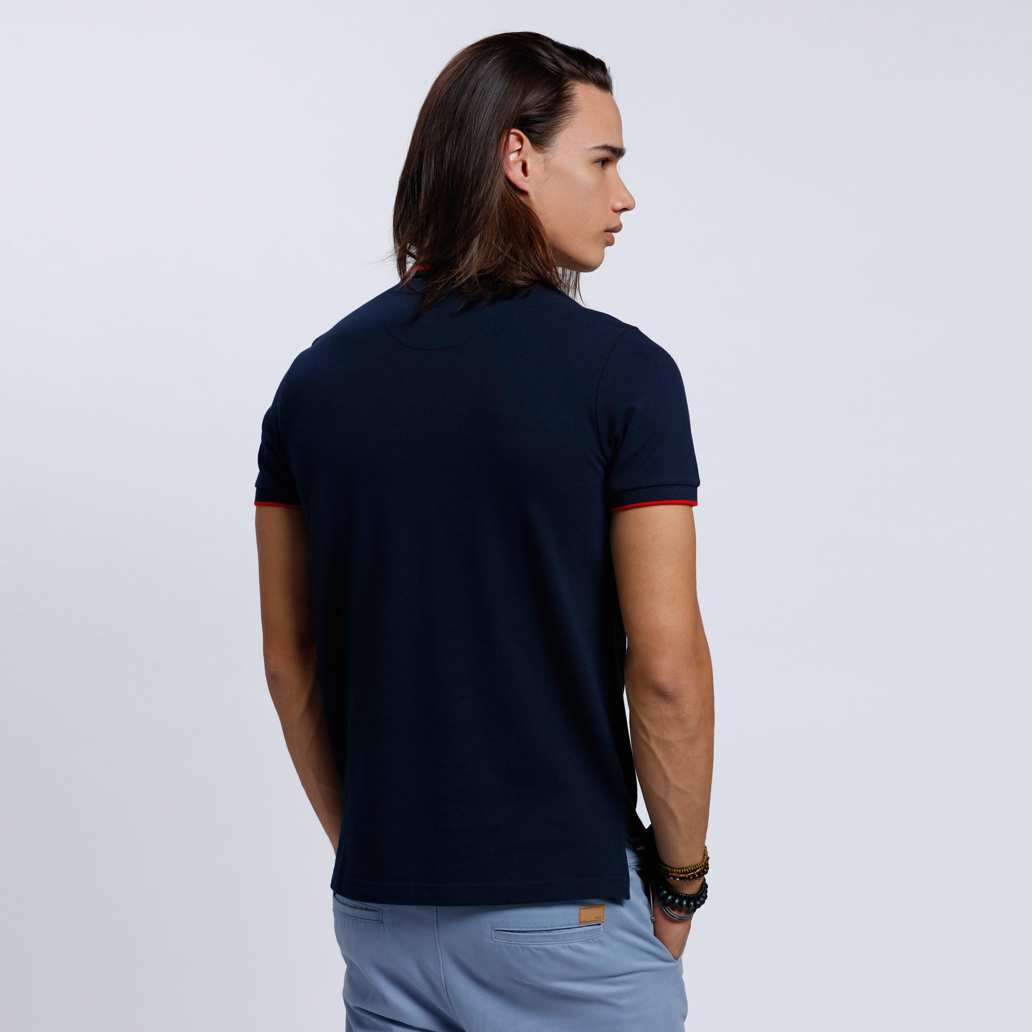 Printed Polo Neck T-Shirt with Short Sleeves-men-clothing-tshirtsandpolos-polos-image-2