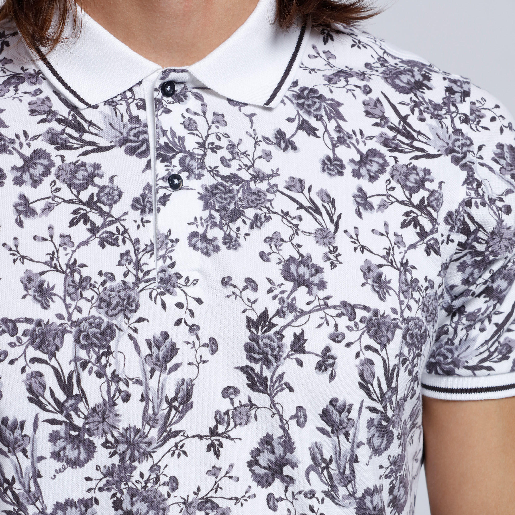 Printed Polo Neck T-Shirt with Short Sleeves-men-clothing-tshirtsandpolos-polos-image-4