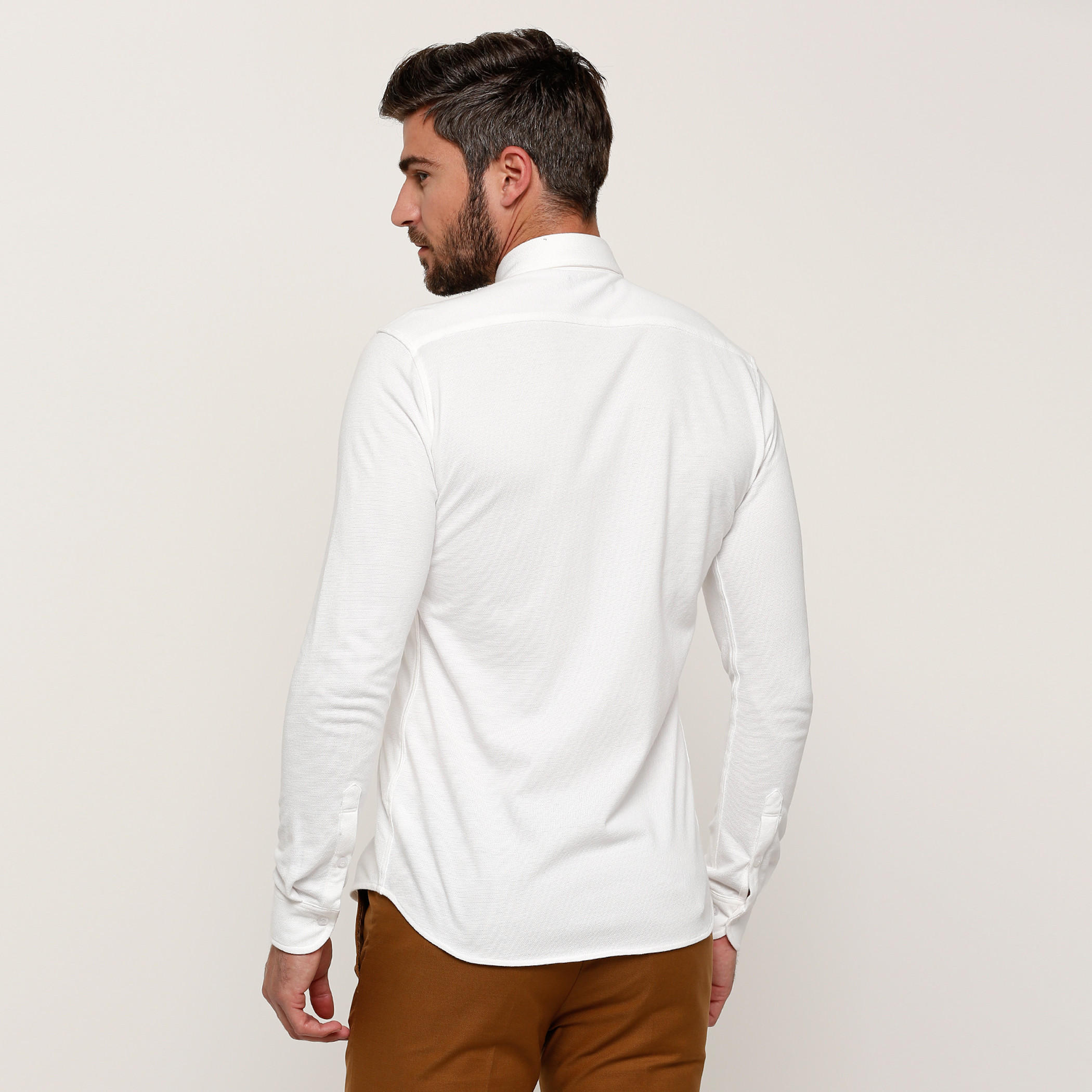 Shirt with Long Sleeves and Complete Placket-men-clothing-shirts-image-2