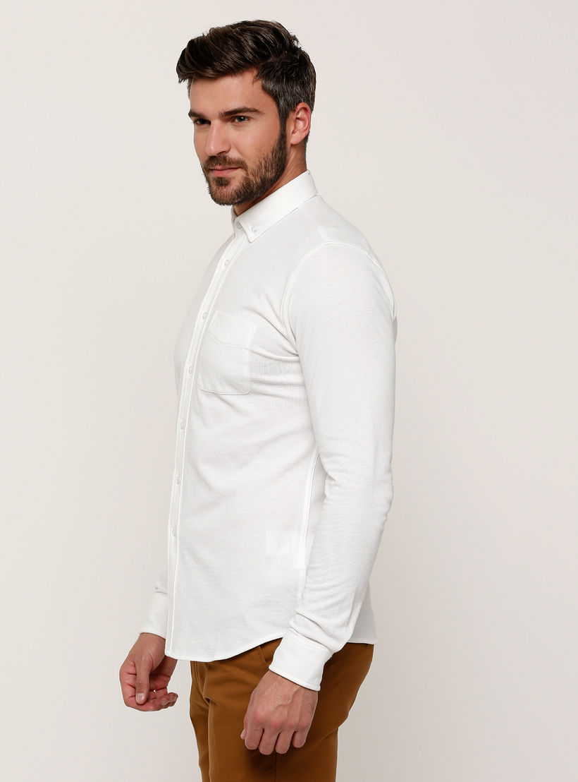 Shirt with Long Sleeves and Complete Placket-men-clothing-shirts-image-3