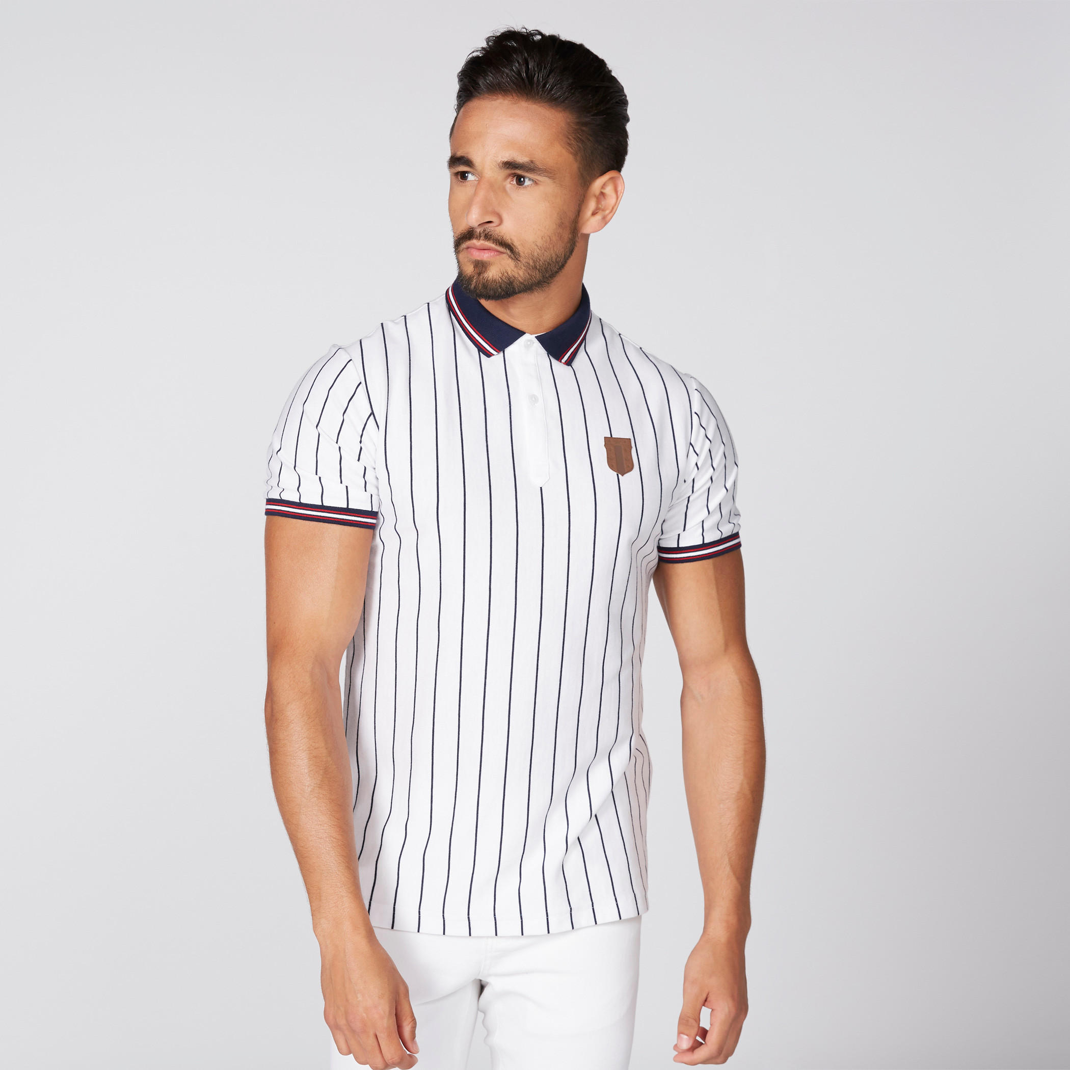 تيشيرت مقلّم بياقة بولو وأكمام قصيرة-men-clothing-tshirtsandpolos-polos-image-1